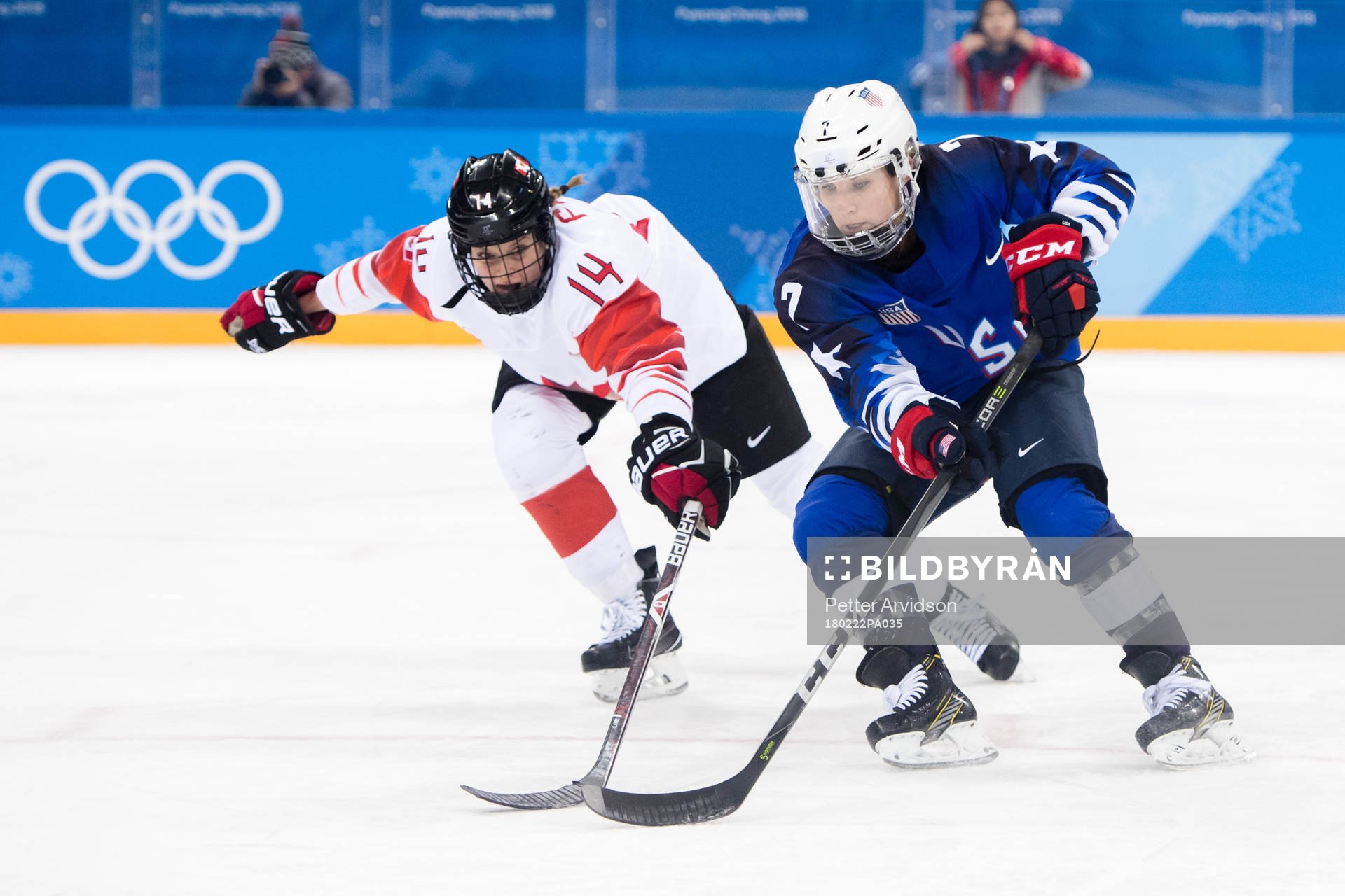 Renata Fast of Canada and Brianna Decker of USA