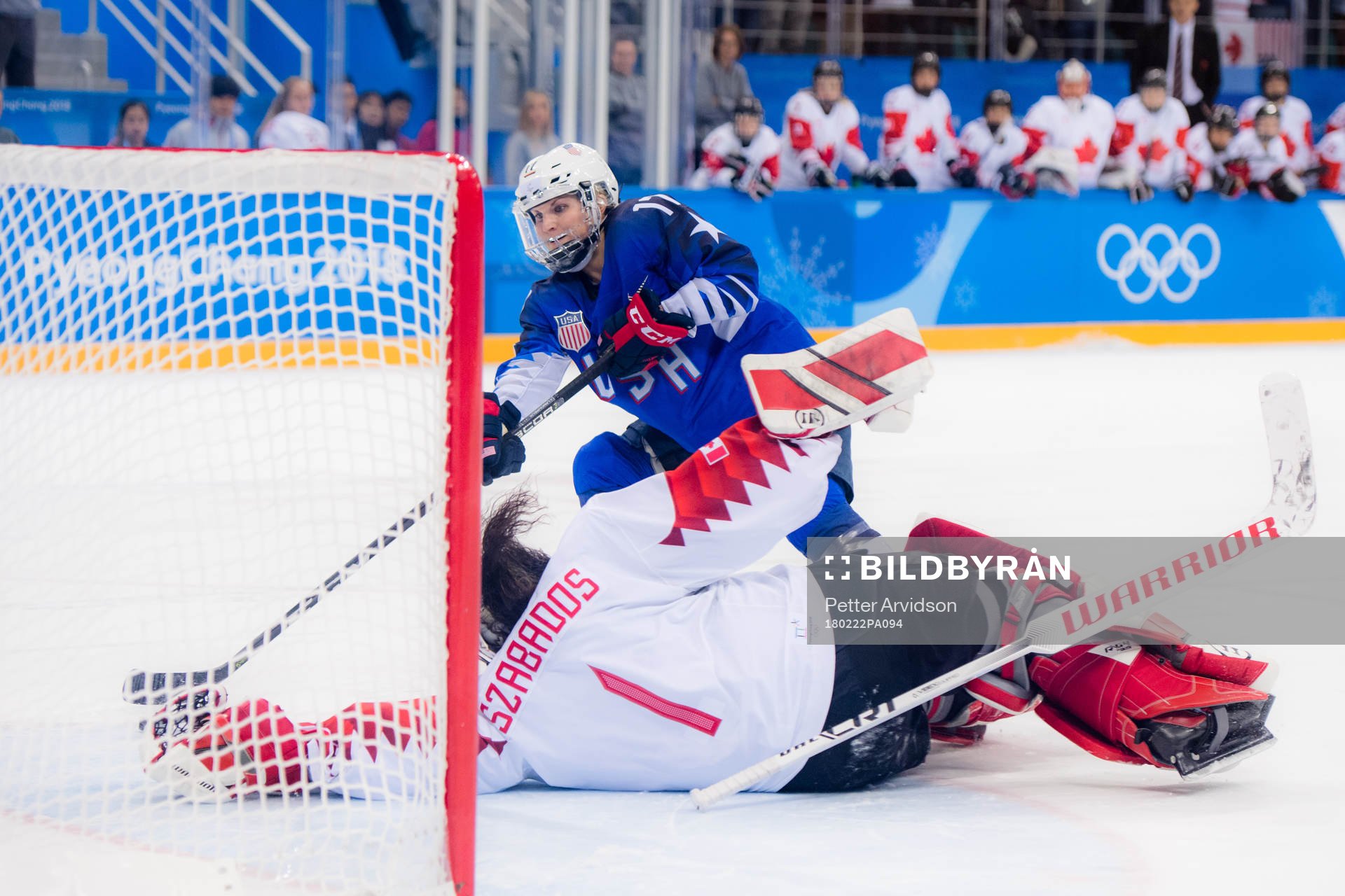 Jocelyn Lamoureux-Davidson of USA scores a shootout goal