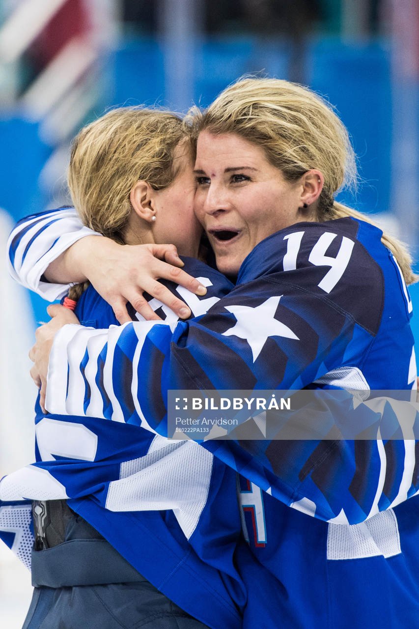 Brianna Decker of USA celebrating