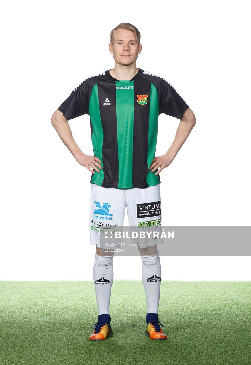 GAIS Johan Svahn poserar för ett porträtt den 22 februari 2018 i Göteborg.