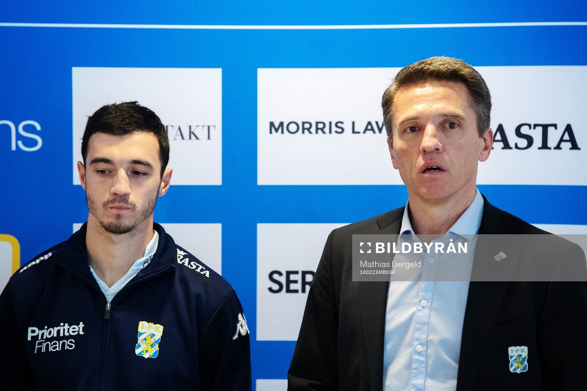 Giorgi Kharaishvili och sportchef Mats Gren när Giorgi