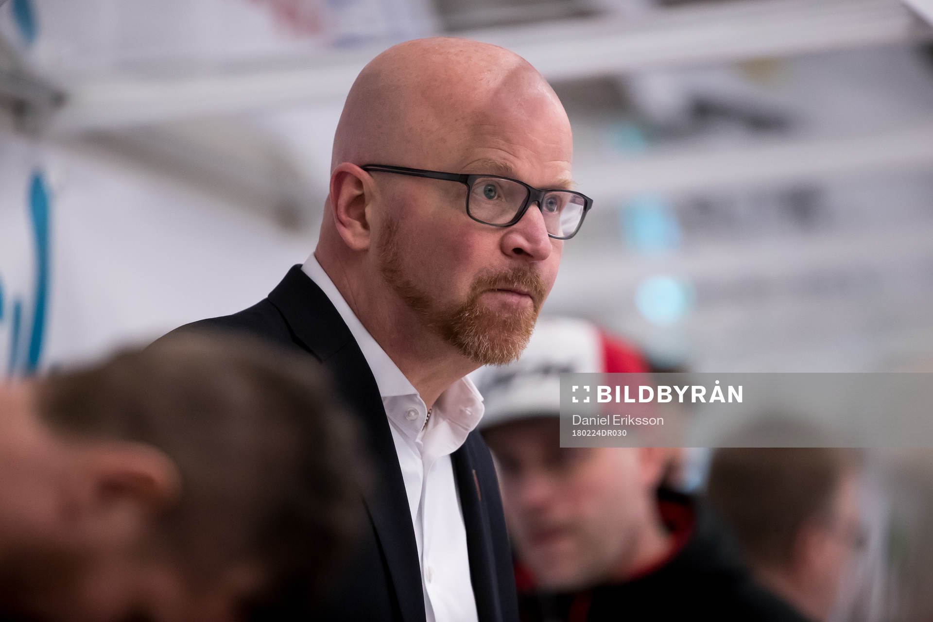 Moras tränare Johan Rosen  i ishockeymatchen i SHL mellan