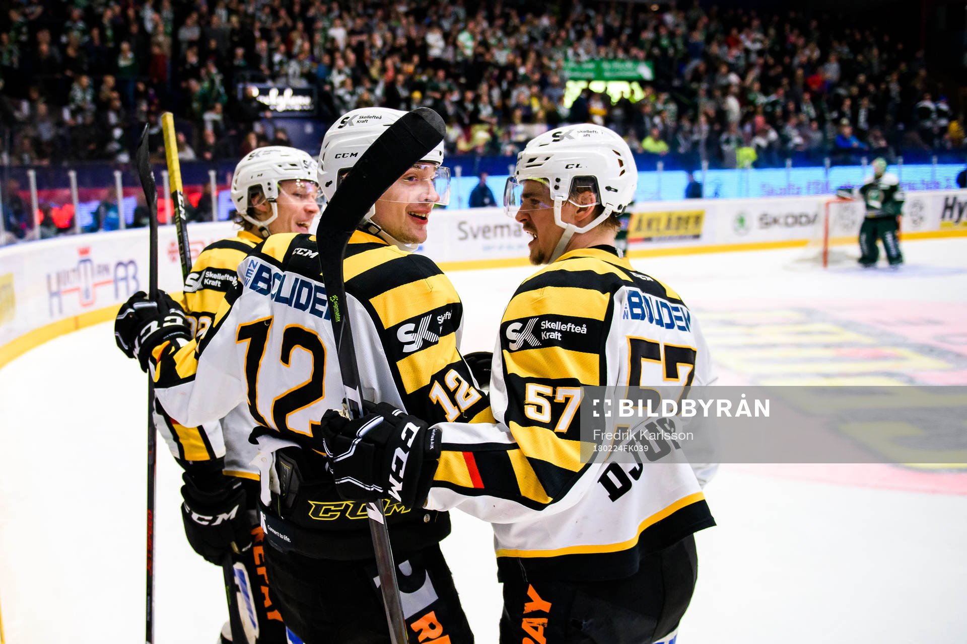 Skellefteås Jesper Olofsson, Adam Pettersson och Emil