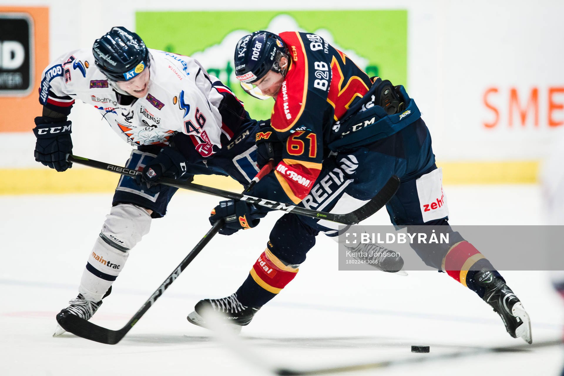 Linköpings Mathis Olimb och Djurgårdens Markus Ljungh