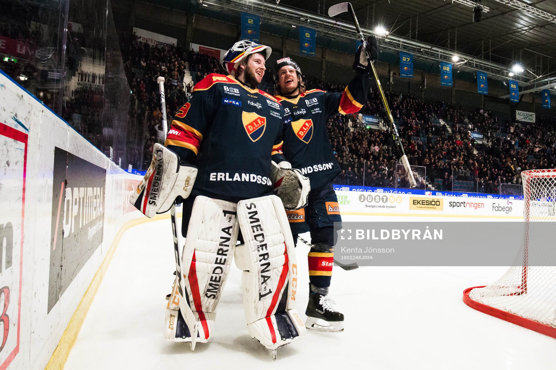 Djurgårdens målvakt Adam Reideborn och William Lagesson