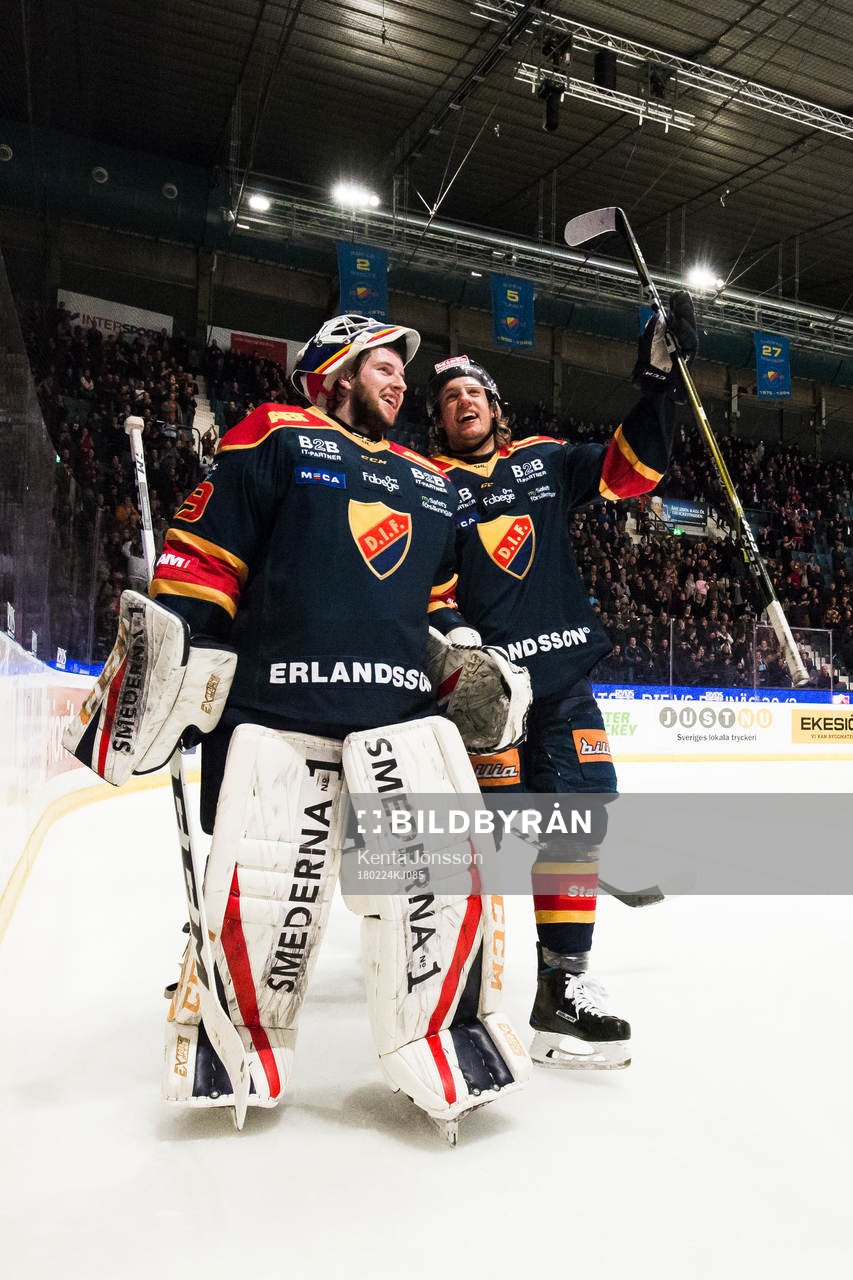 Djurgårdens målvakt Adam Reideborn och William Lagesson