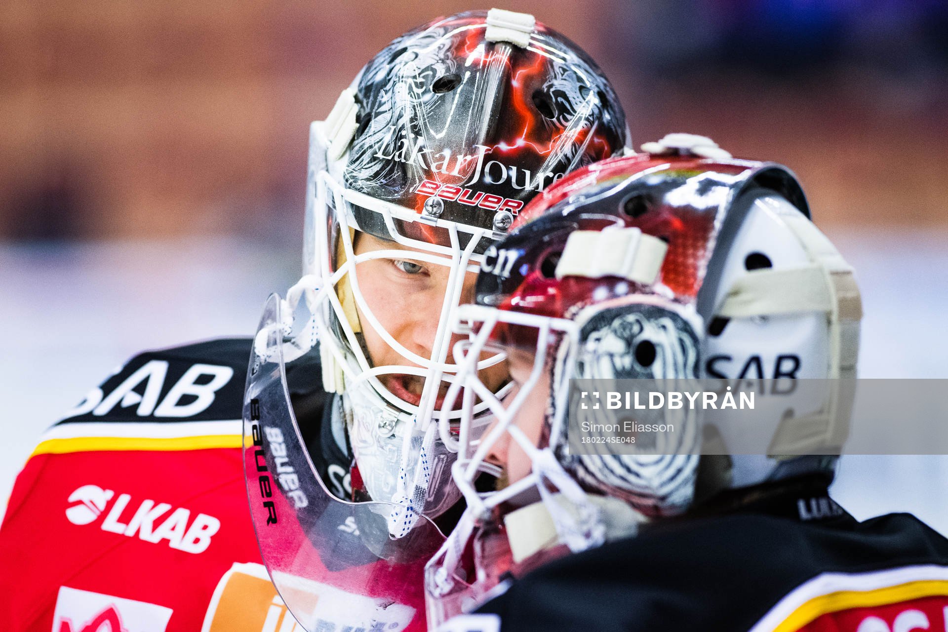 Luleås målvakt Filip Gustavsson och målvakt Joel