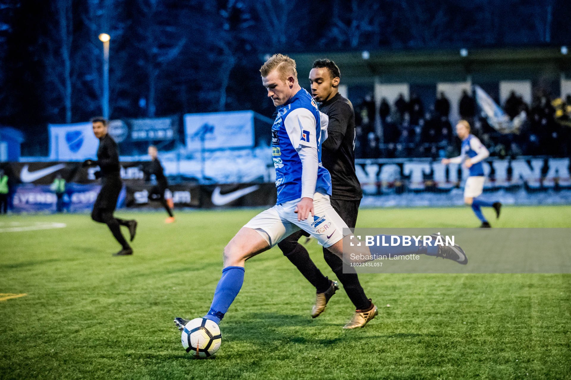 Oddevolds Robin Jansson under fotbollsmatchen i Svenska Cupen mellan Oddevold och AIK den 24 februari 2018 i Uddevalla.