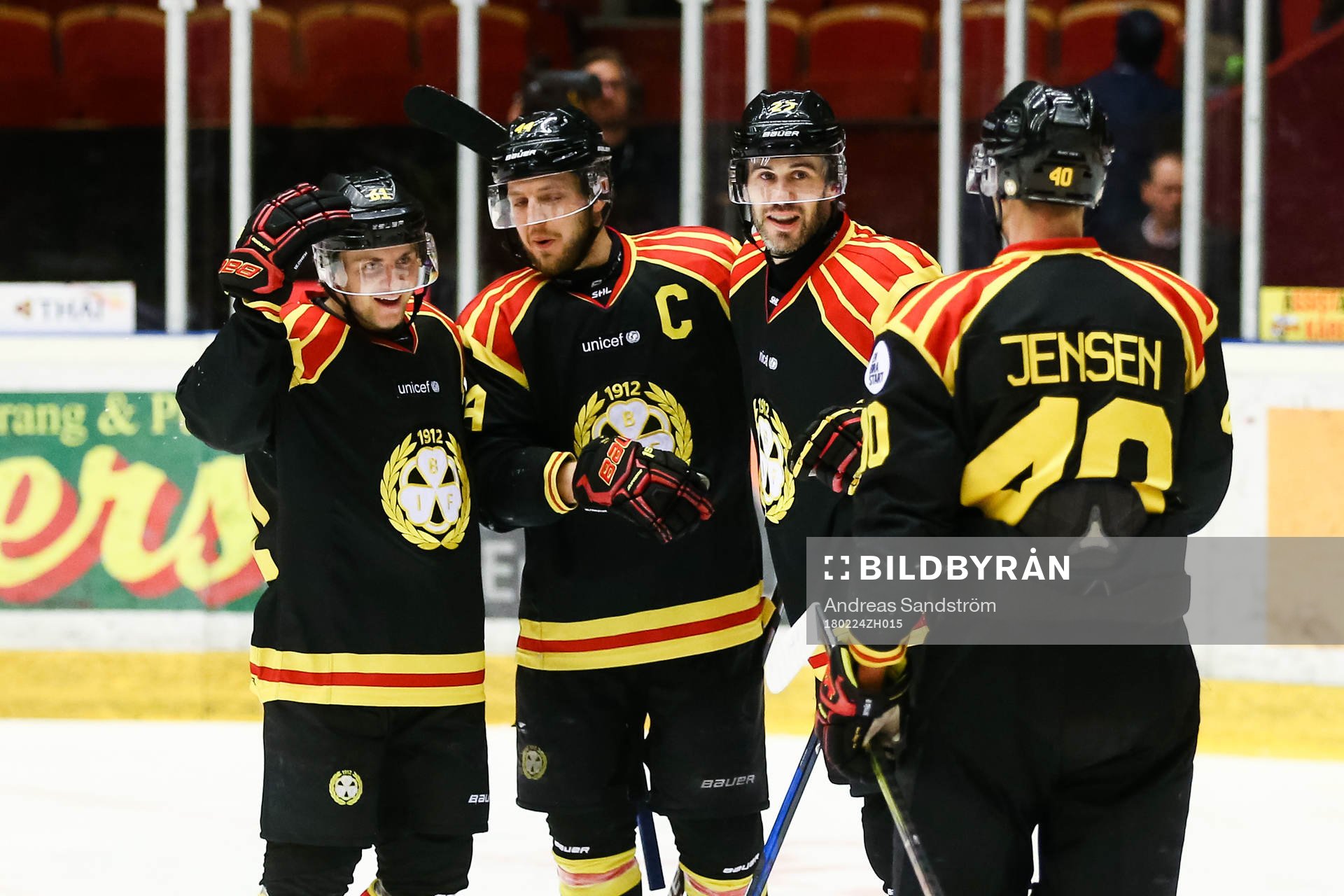 Brynäs Juuso Ikonen, Jacob Blomqvist och Jesper Jensen