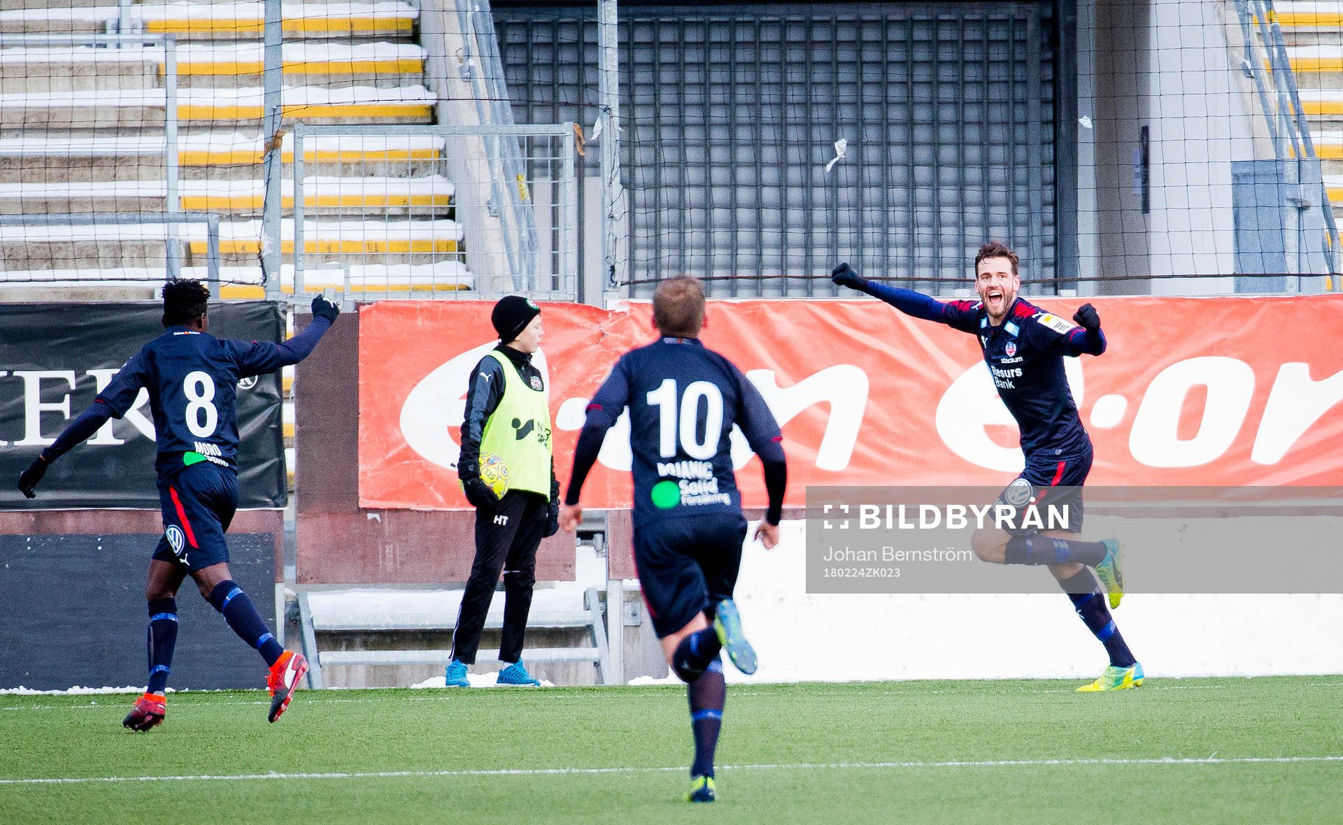 Helsingborgs Mikael Dahlberg jublar vid 0-1