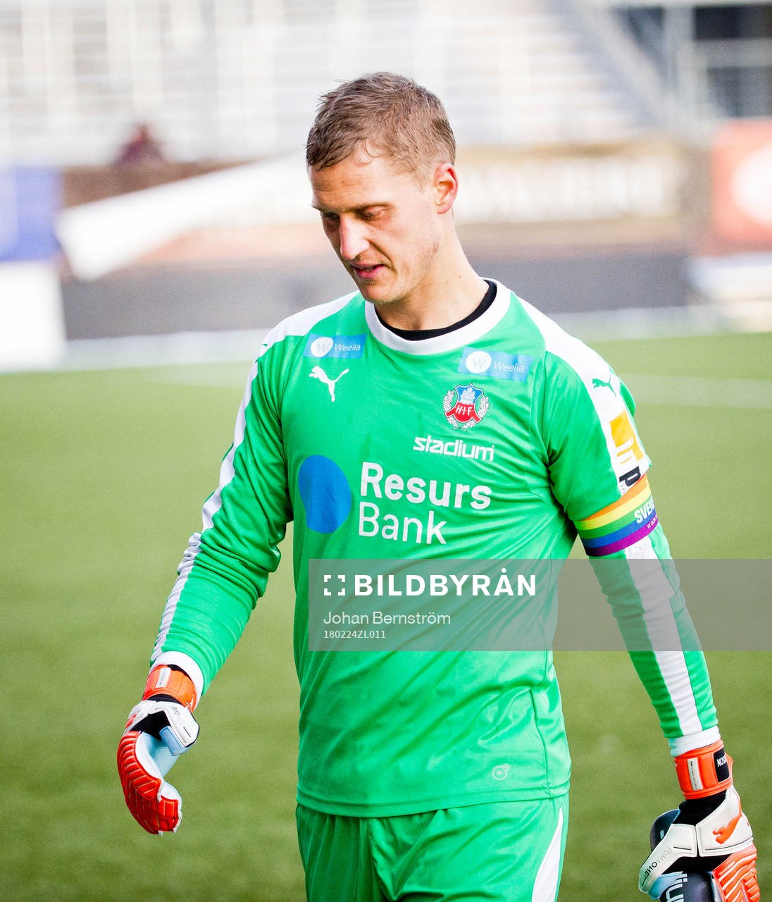Helsingborgs målvakt Pär Hansson deppar