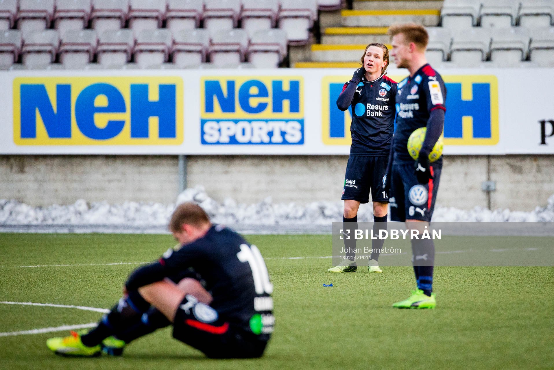 Helsingborgs Darijan Bojanic, Max Svensson och Andreas