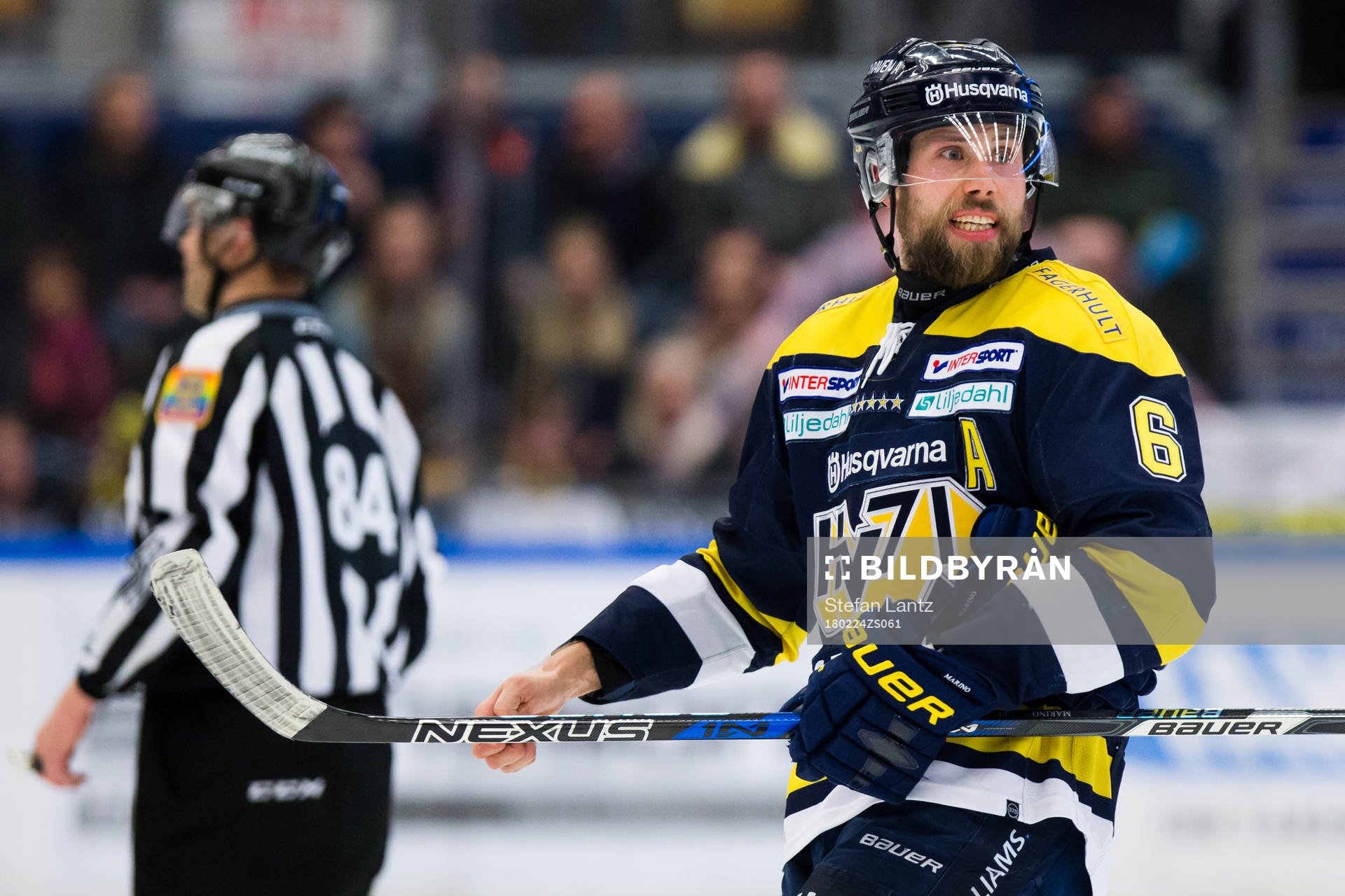 s Christoffer Persson irriterad på Malmö Redhawks Stefan