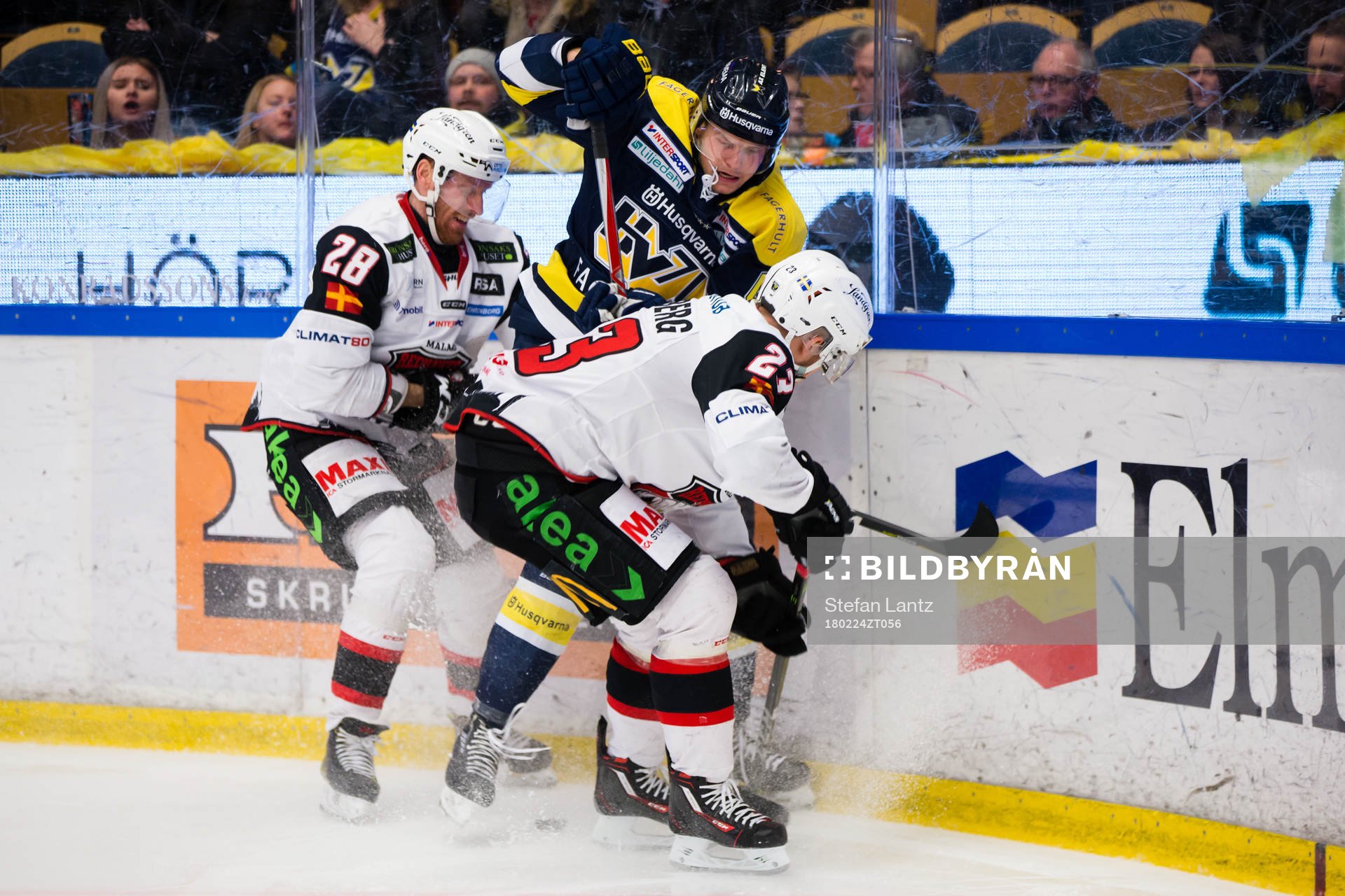 Malmö Redhawks Jens Olsson och Christoffer Forsberg