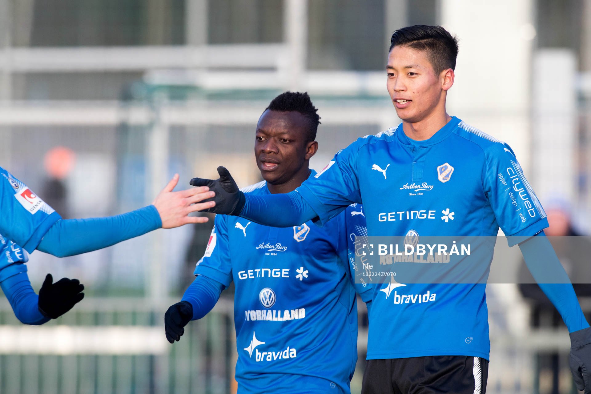 Halmstads Adnan Kojic och Thomas Boayke