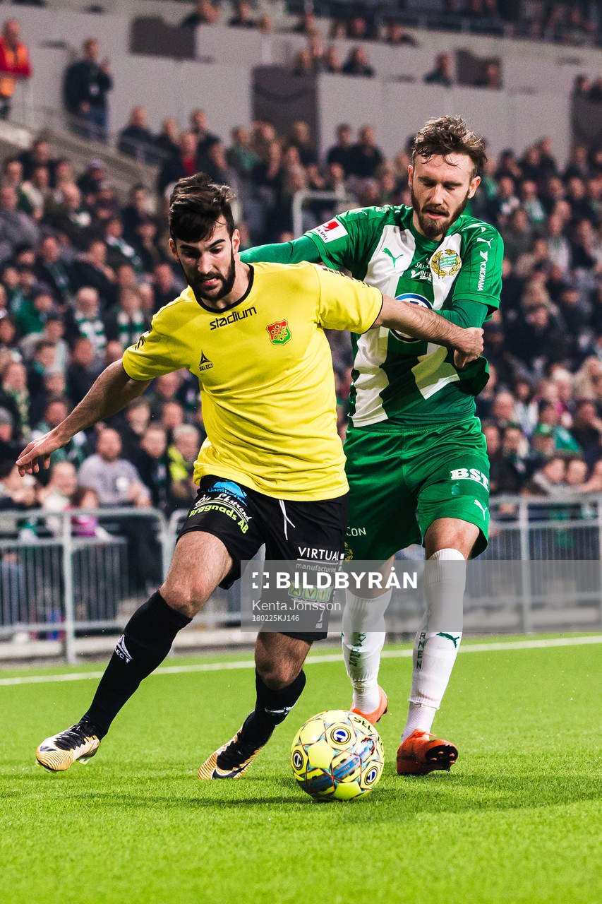 GAIS Allan Mohideen och Hammarbys Simon Sandberg