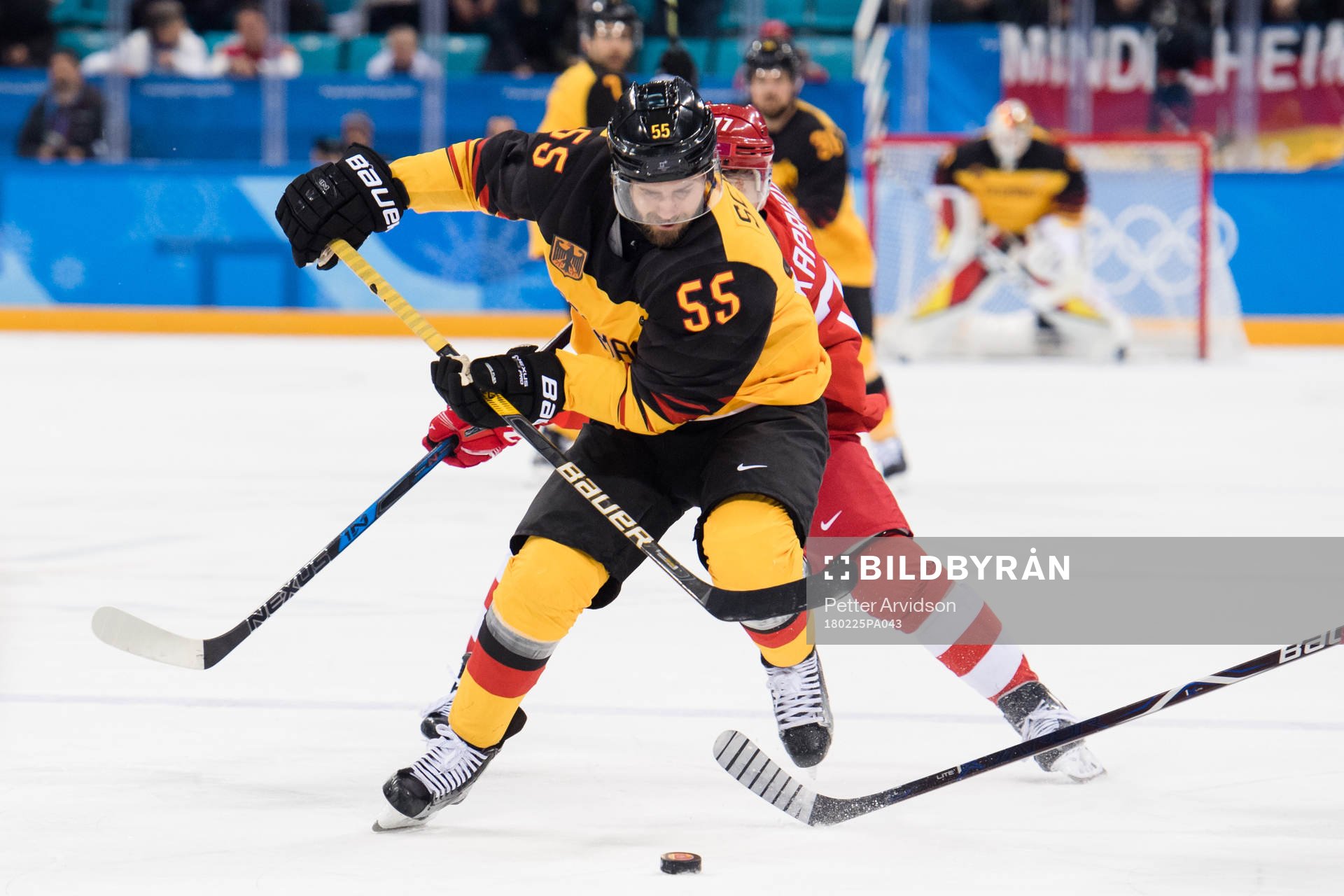 Felix Schutz of Germany  in the Ice Hockey Men’s Final