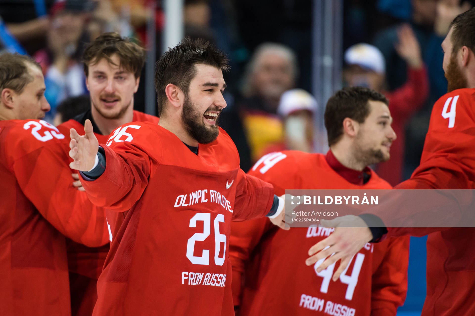 Vyacheslav Voinov Of Russia (OAR) celebrating