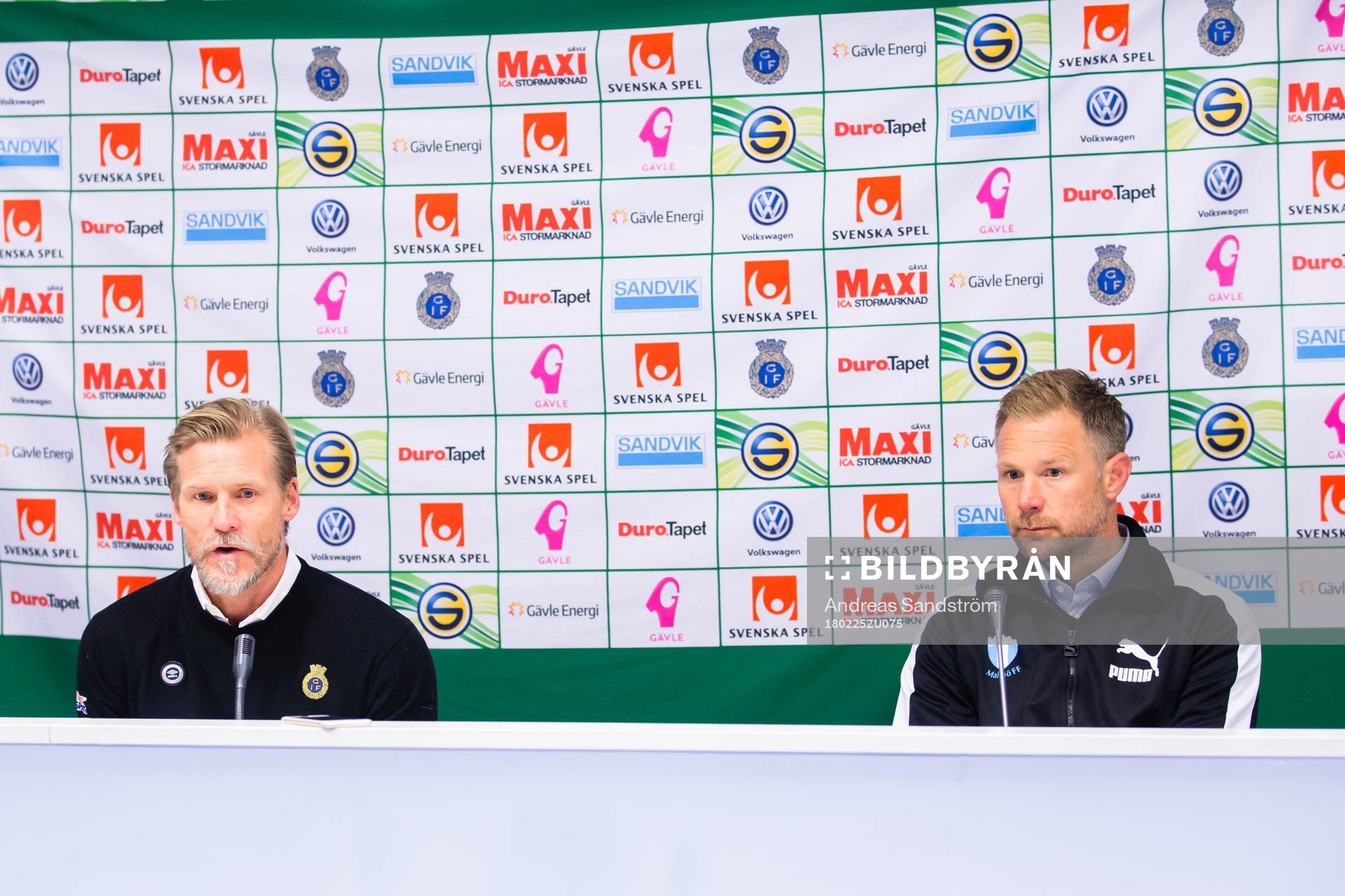 Gefles tränare Johan Mjällby och Malmö FFs tränare
