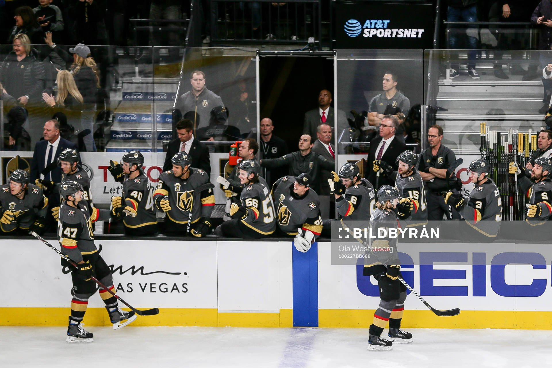 Las Vegas William Karlsson gör 1-0 och jublar