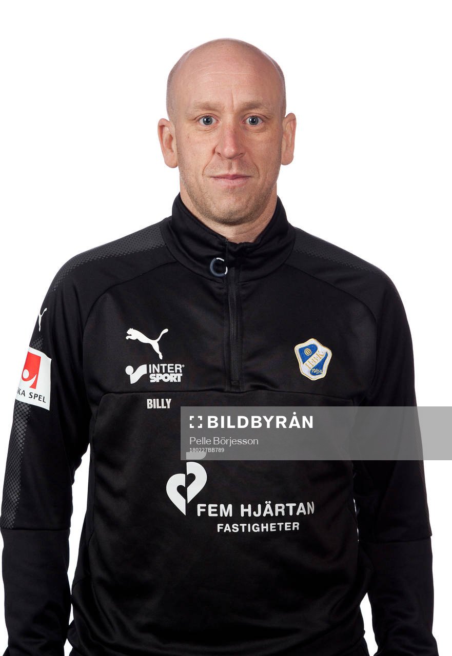 Halmstads assisterande Tränare Billy Magnusson poserar för ett porträtt den 27 februari 2018 i Halmstad.