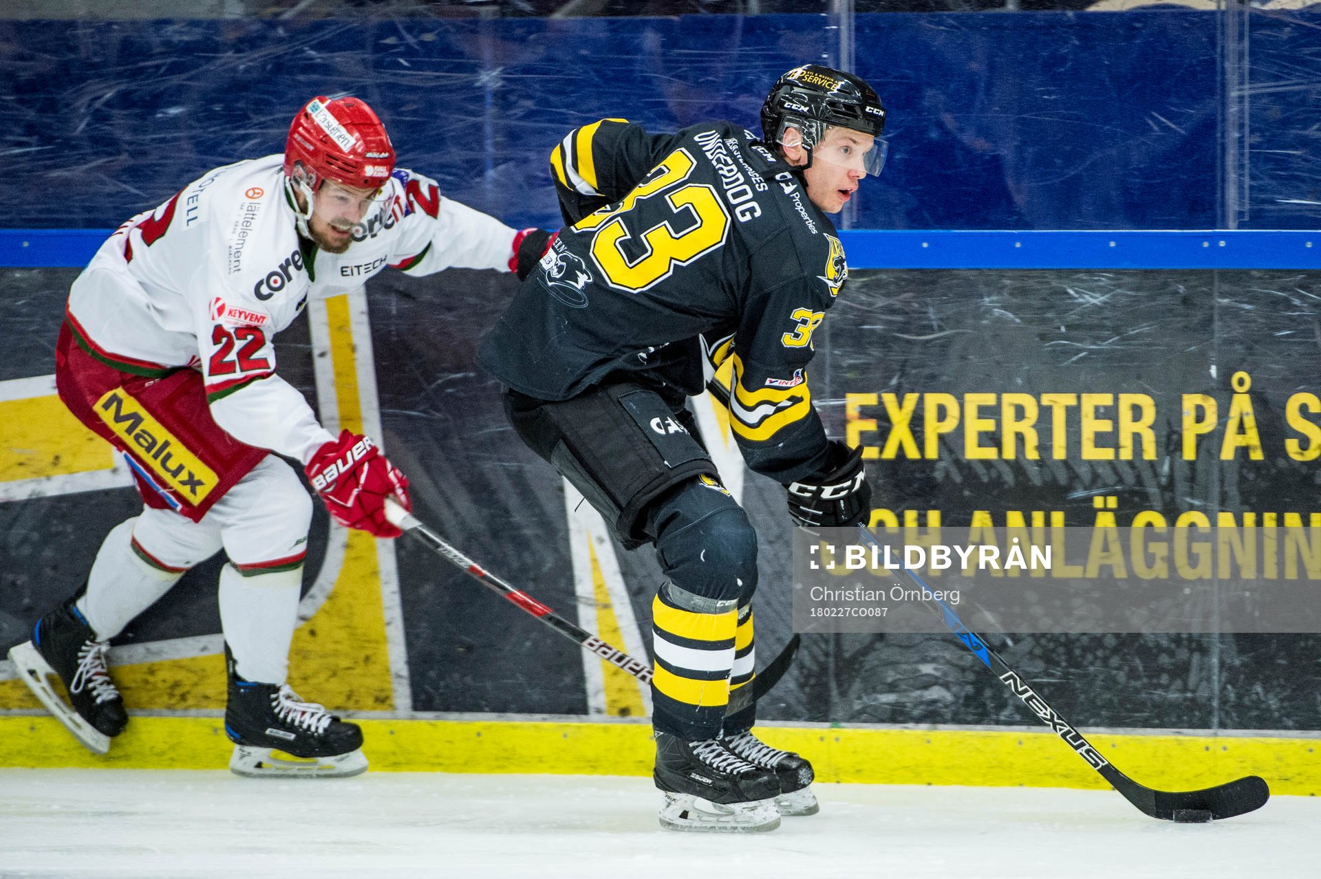 Panterns Kristoffer Wikner mot Modos Emil Mohlin