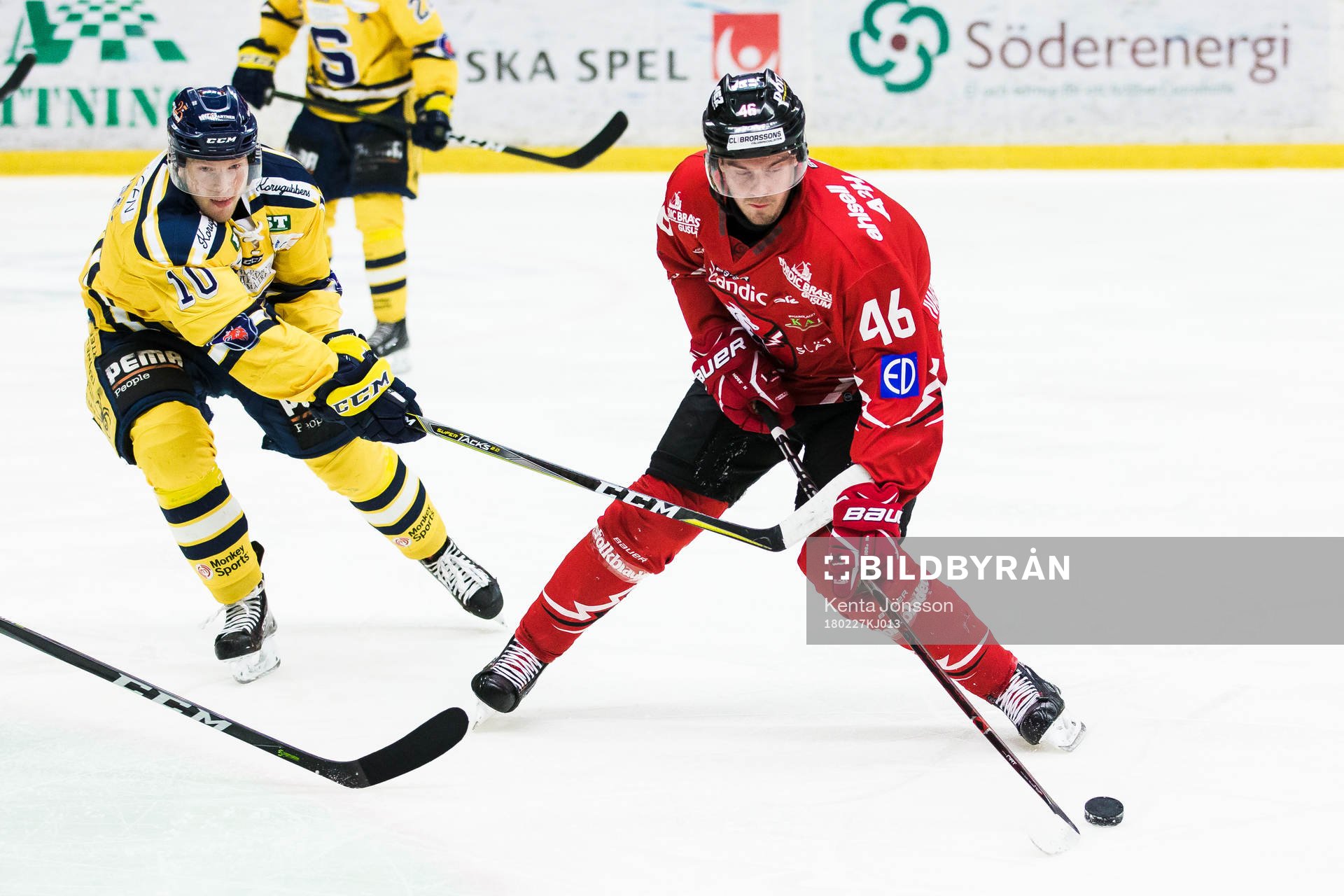 Vita Hästens Albin Ivarsson-Hamberg och Södertäljes