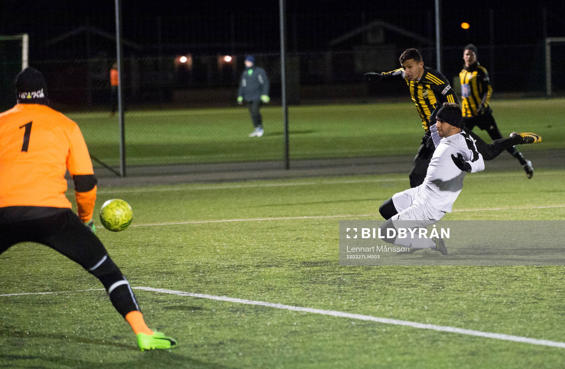 IFK Hässleholms Waed Shaif gör mål i träningsmatchen