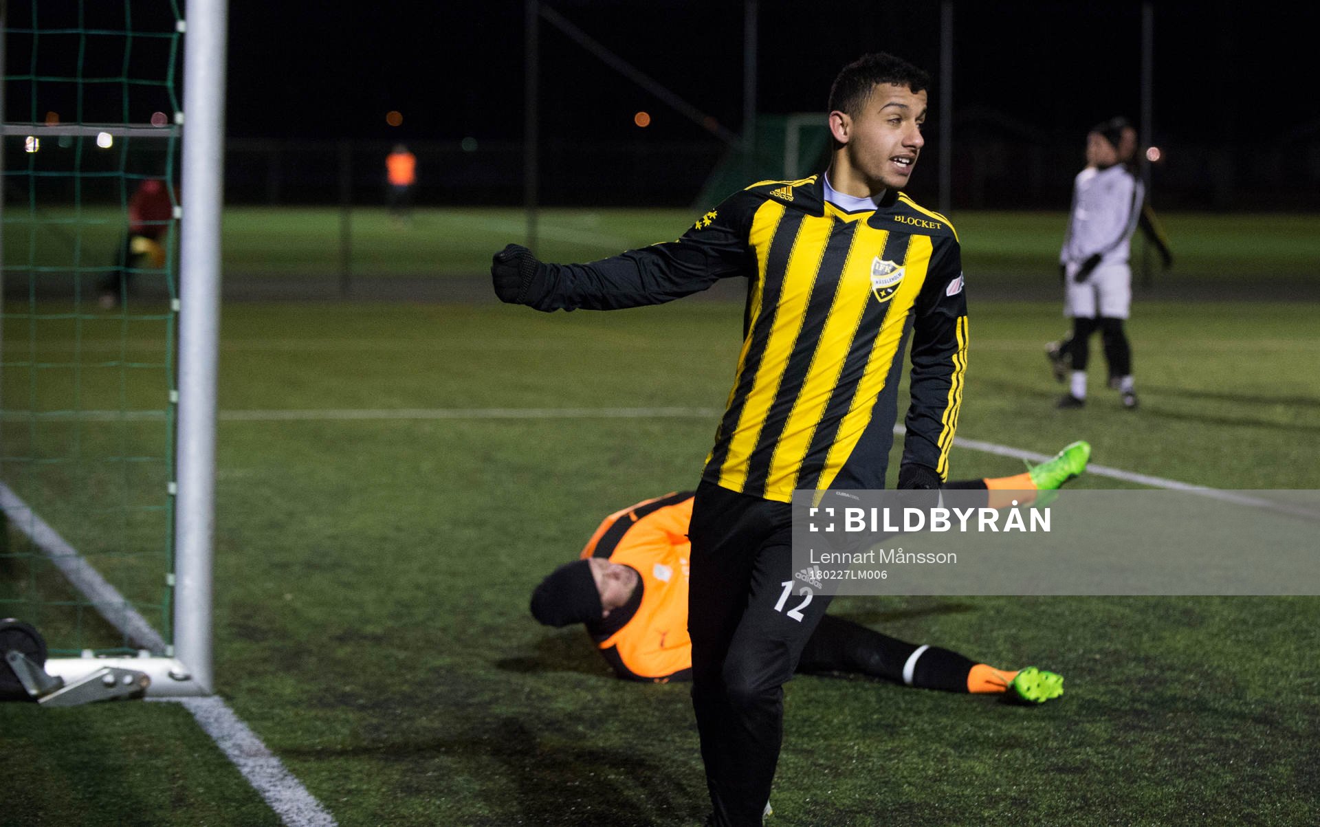 IFK Hässleholms Waed Shaif  i träningsmatchen mellan IFK