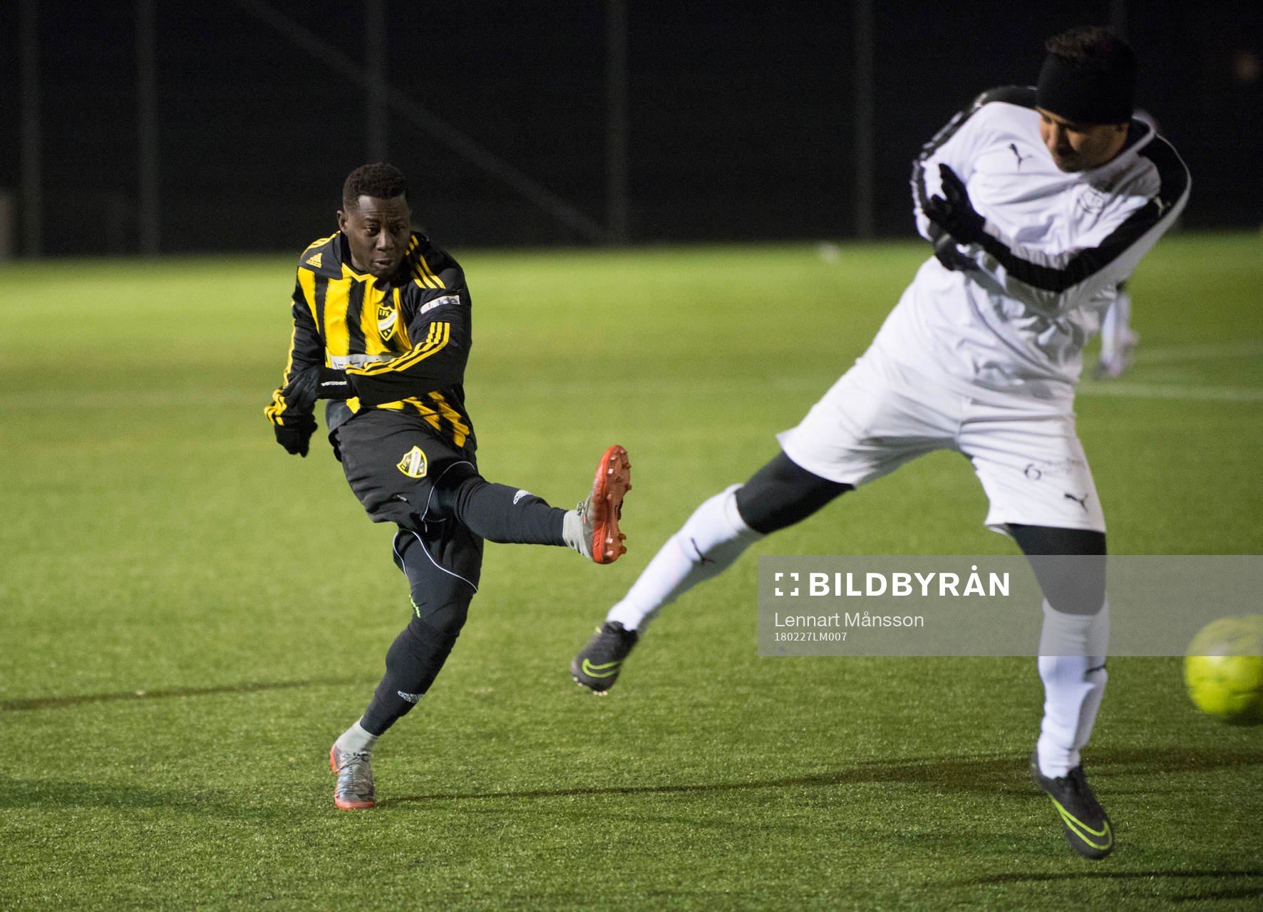   i träningsmatchen mellan IFK Hässleholm och Sölvesborg i Hässleholm 27 februari 2018.  
