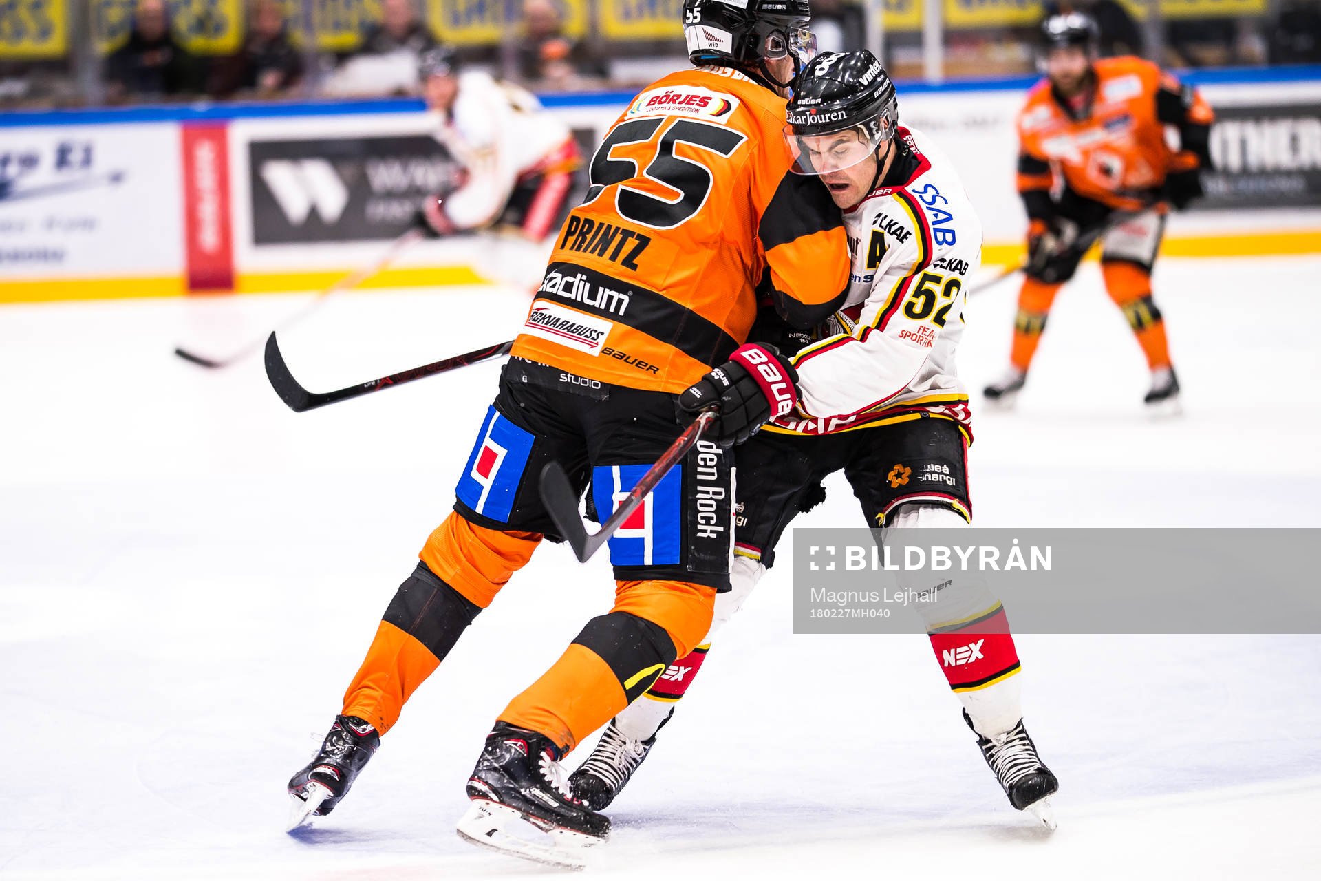 Karlskronas David Printz  och Luleås Karl Fabricius i gruff