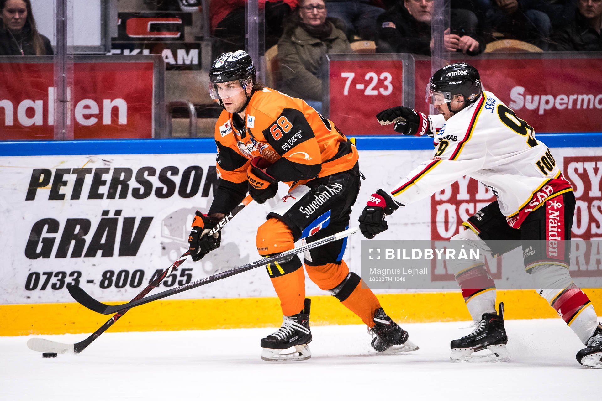 Karlskronas Daniel Gunnarsson och Luleås Johan Forsberg