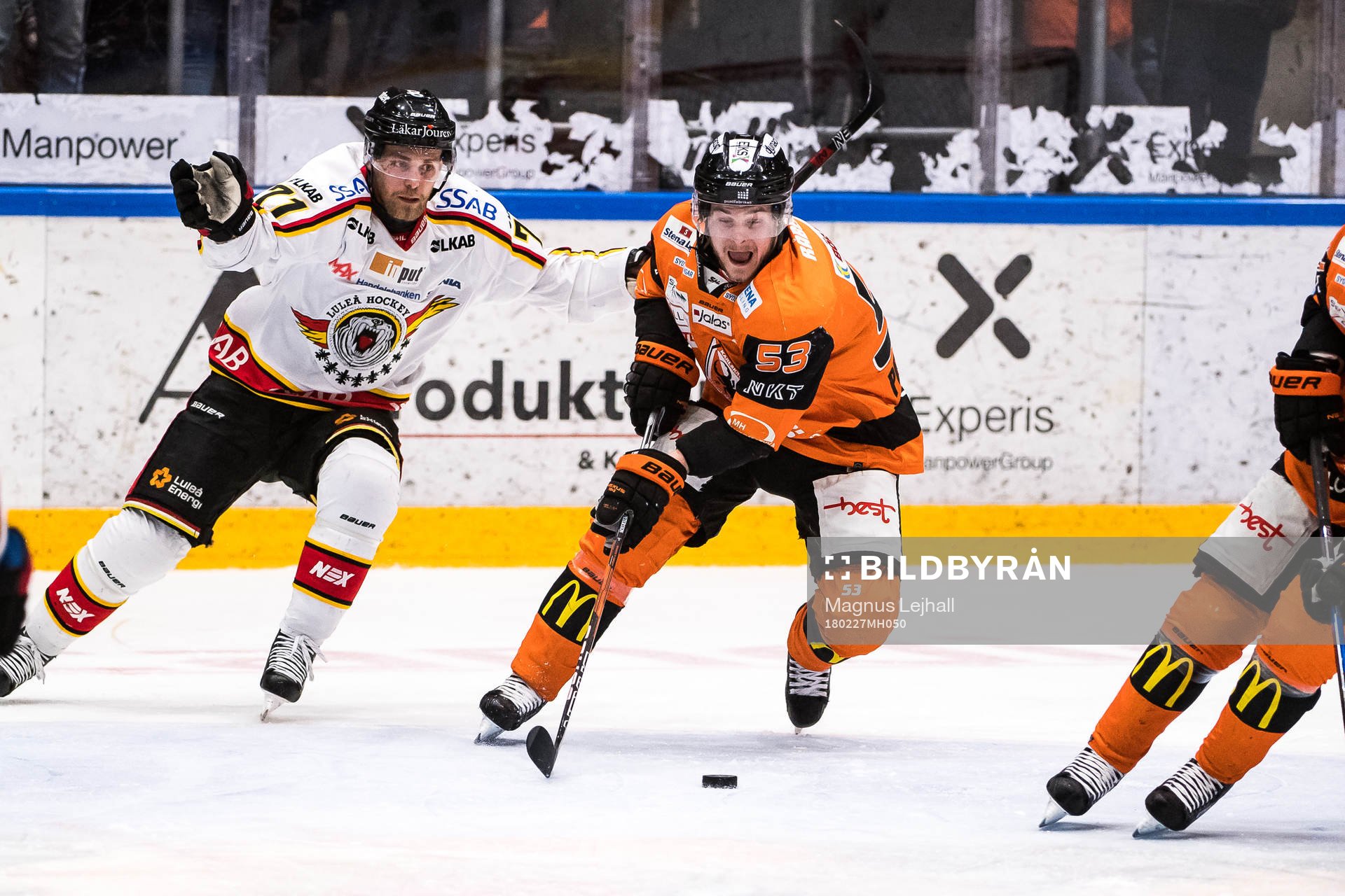 Luleås Patrick Cehlin och Karlskronas Bobbo Petersson