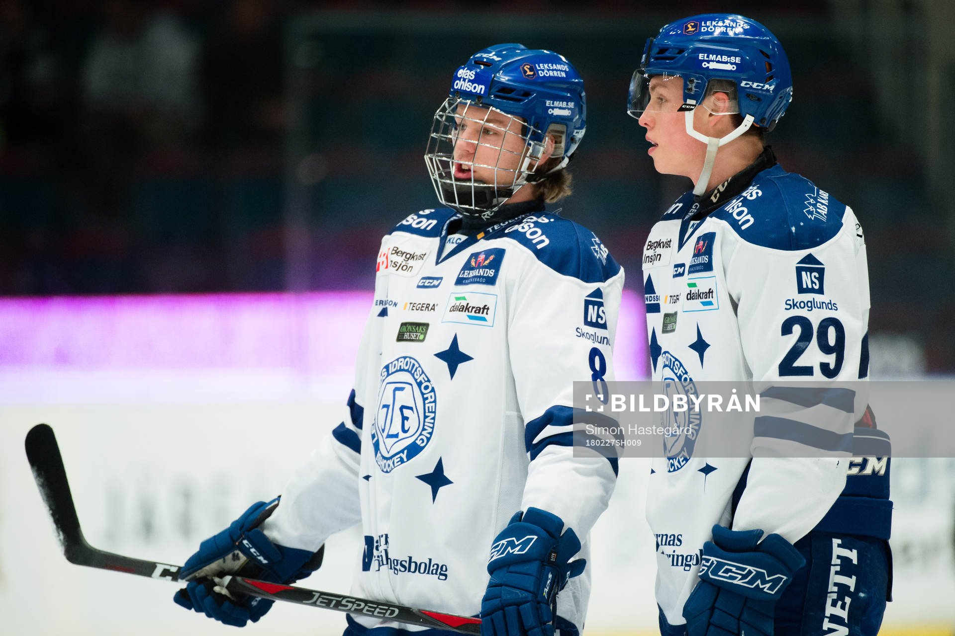 Leksands Filip Johansson och Wilde Bröms  före
