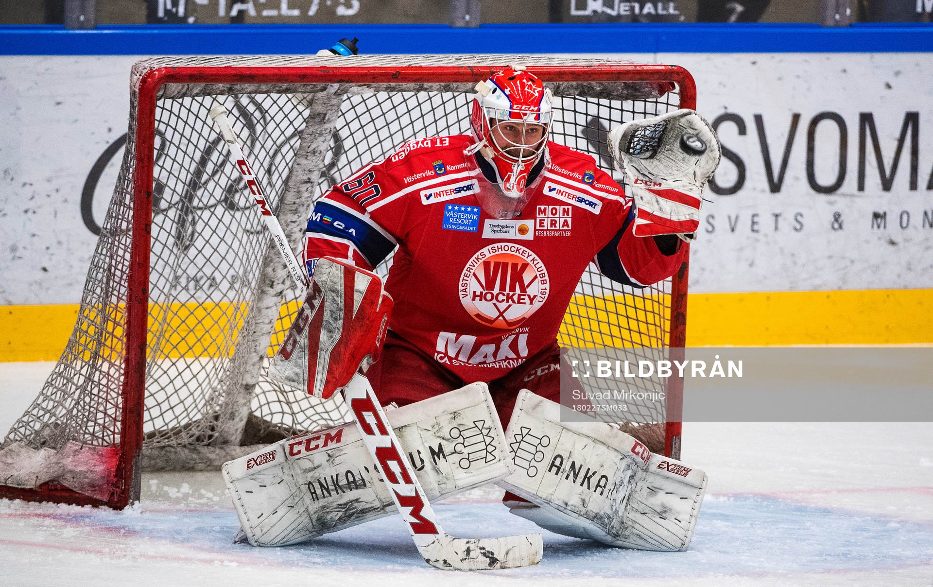 Västerviks målvakt Viktor Östlund