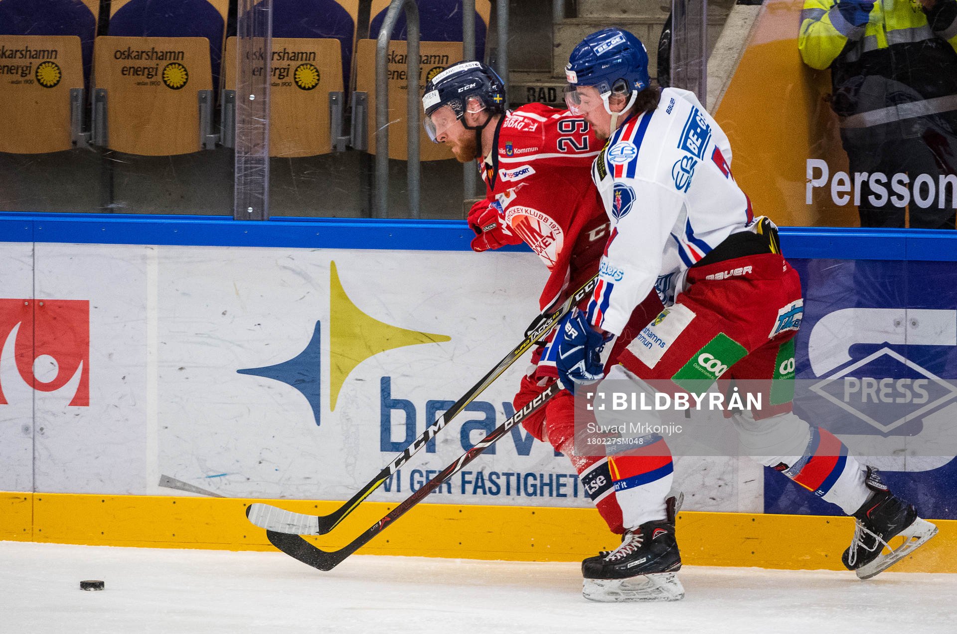 Oskarshamns Marcus Björk och Västerviks Christopher Fish