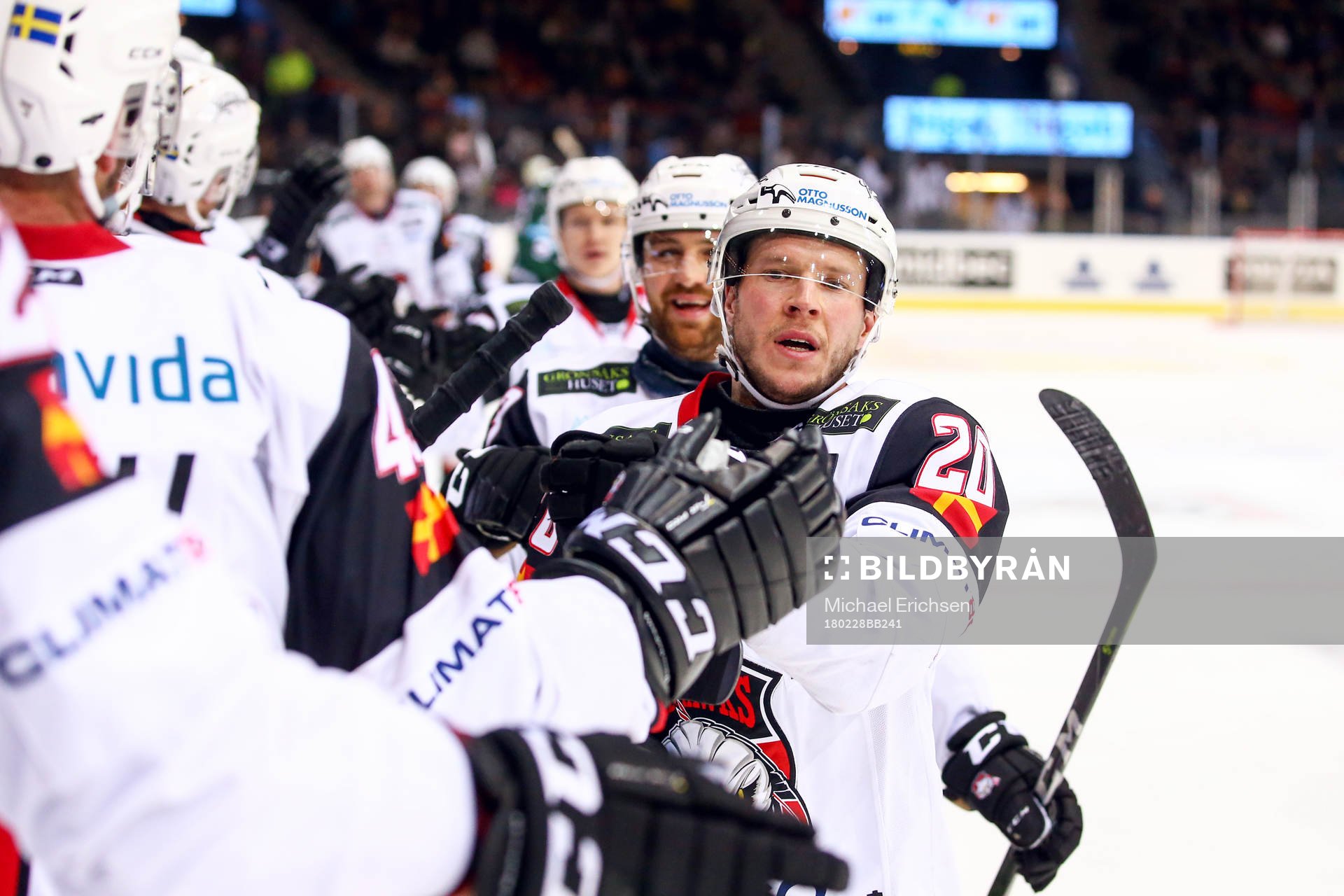 Malmö Redhawks Erik Forssell jublar