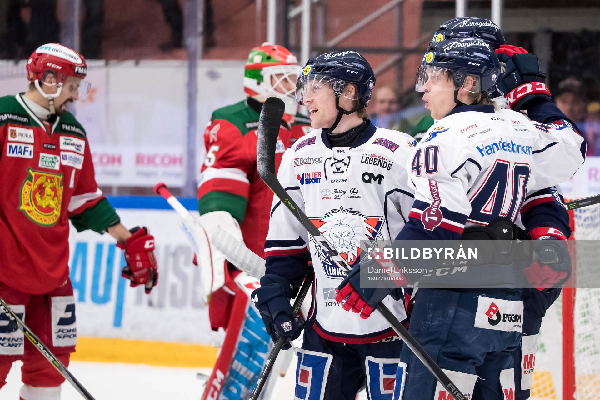 Linköpings Mathis Olimb och Emil Sylvegård och Ken André