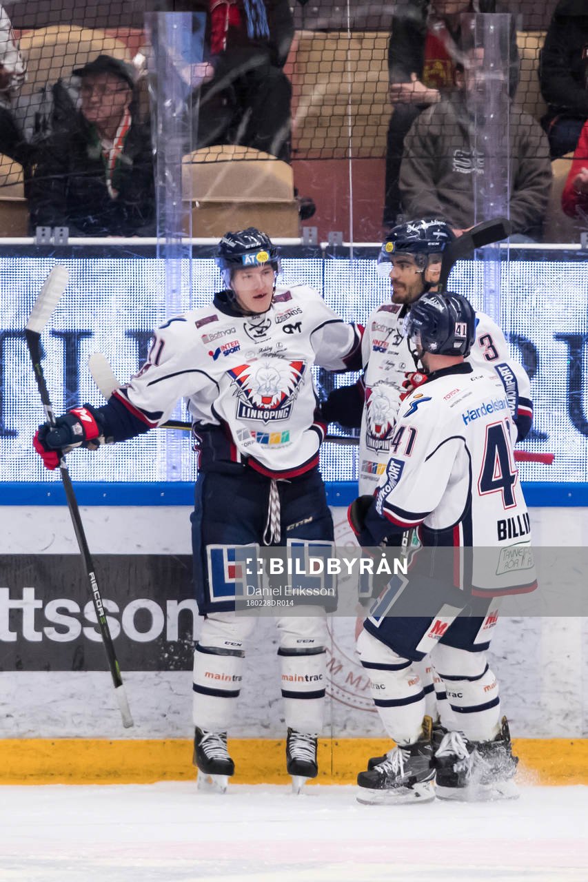 Linköpings Emil Sylvegård jublar