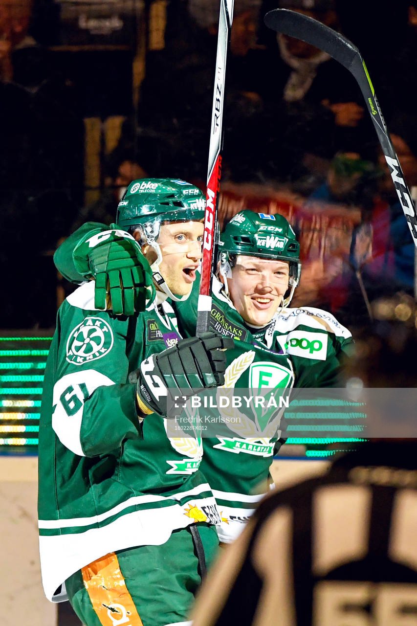 Färjestads Gustav Rydahl jublar