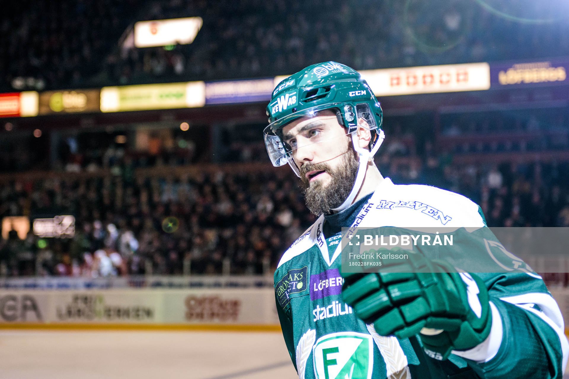 Färjestads Morgan Ellis jublar