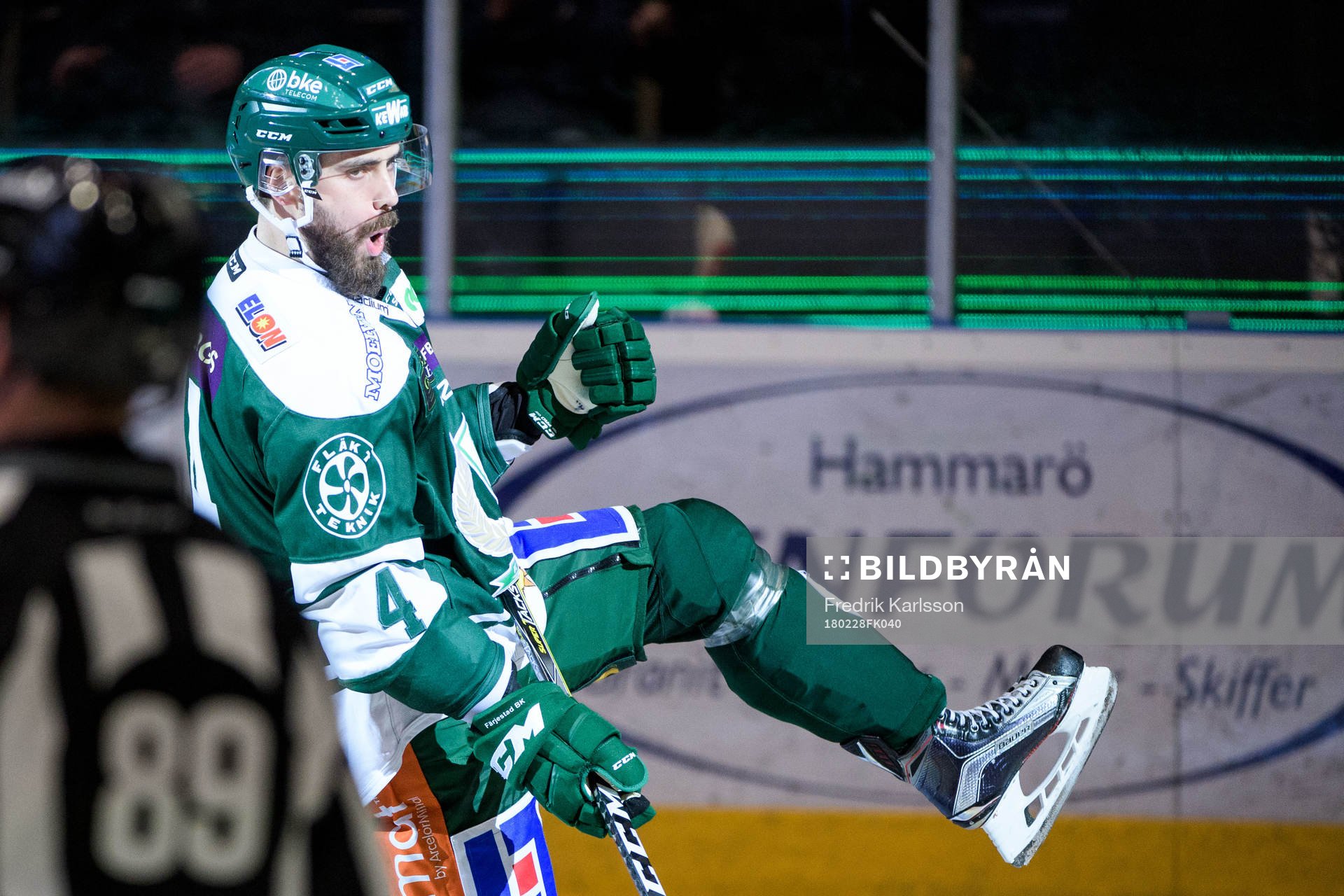 Färjestads Morgan Ellis jublar