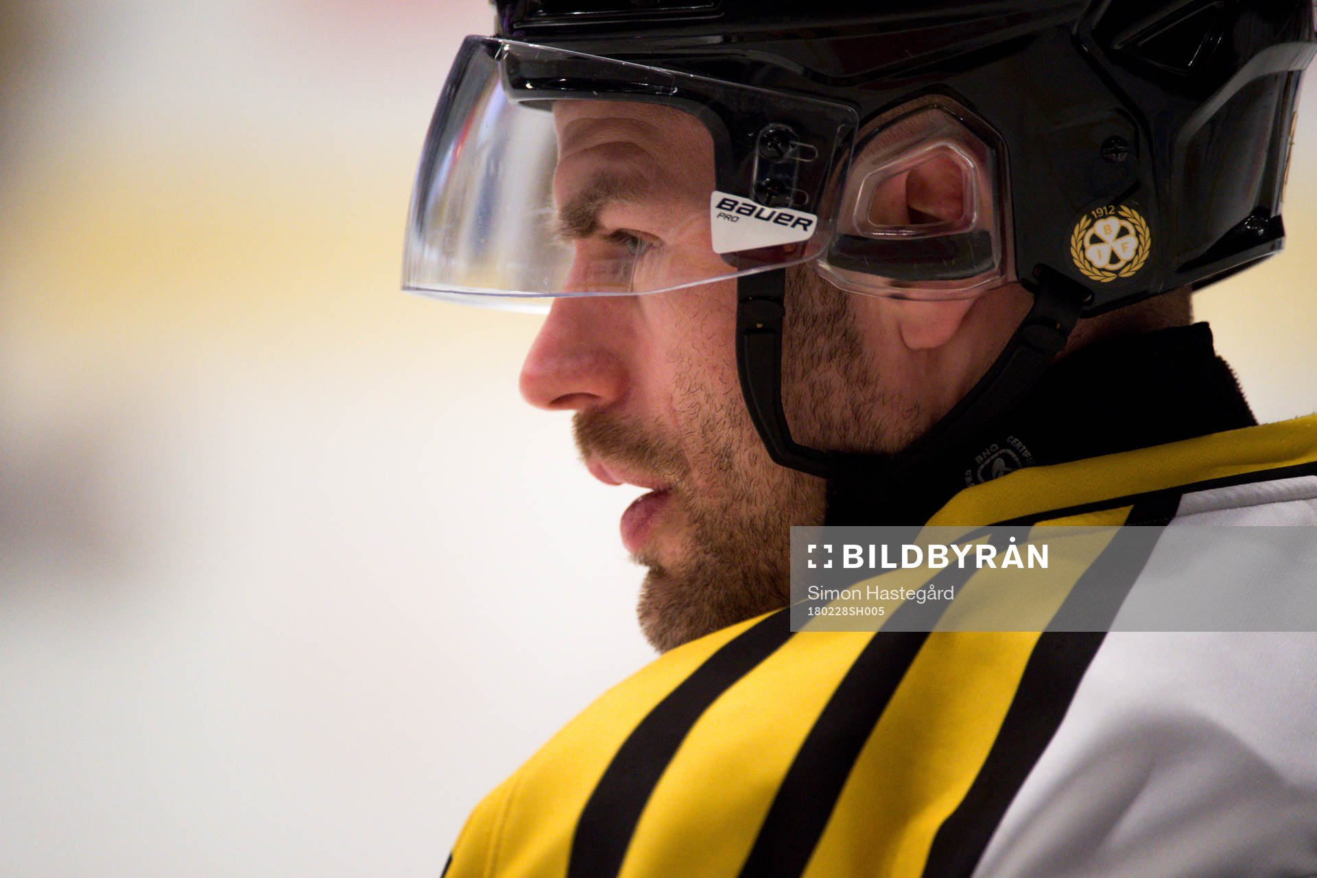 Brynäs Jörgen Sundqvist före ishockeymatchen i SHL