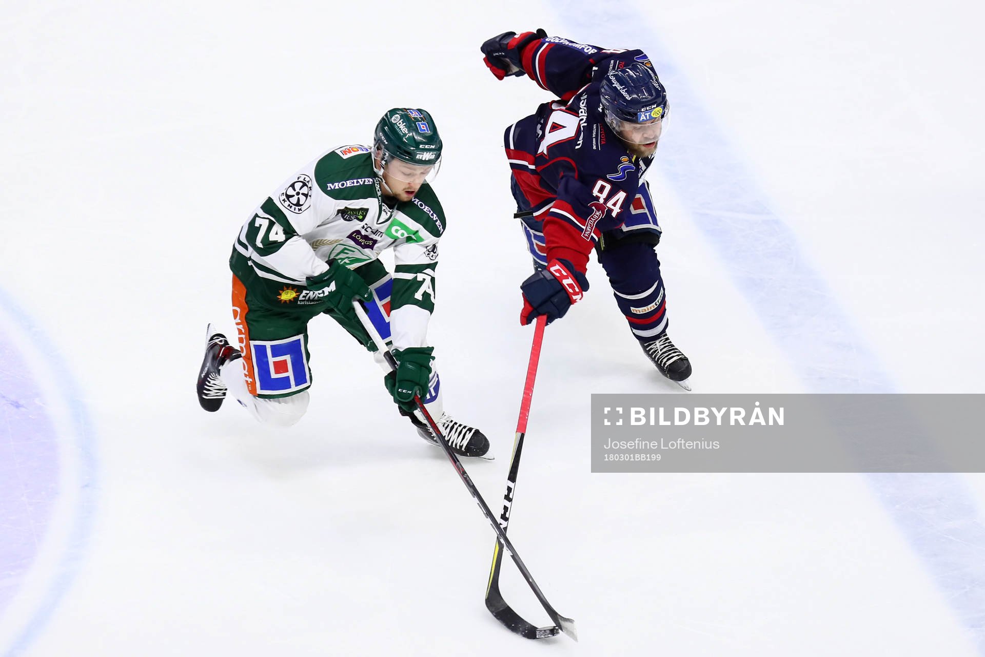 Färjestads Rasmus Asplund och Linköpings Jimmy Andersson