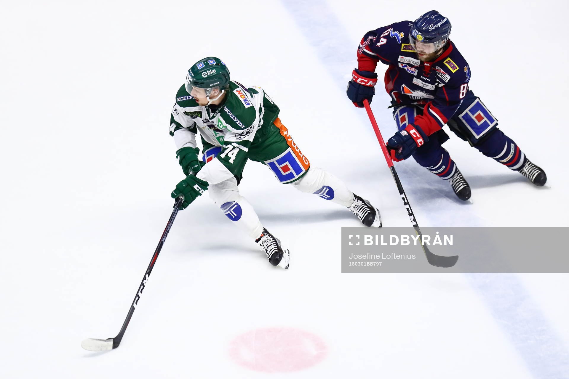 Färjestads Rasmus Asplund och Linköpings Jimmy Andersson