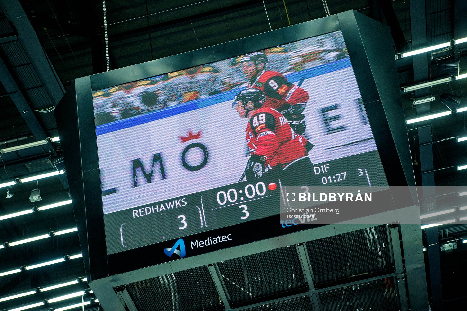 Resultattavlan visar 3-3