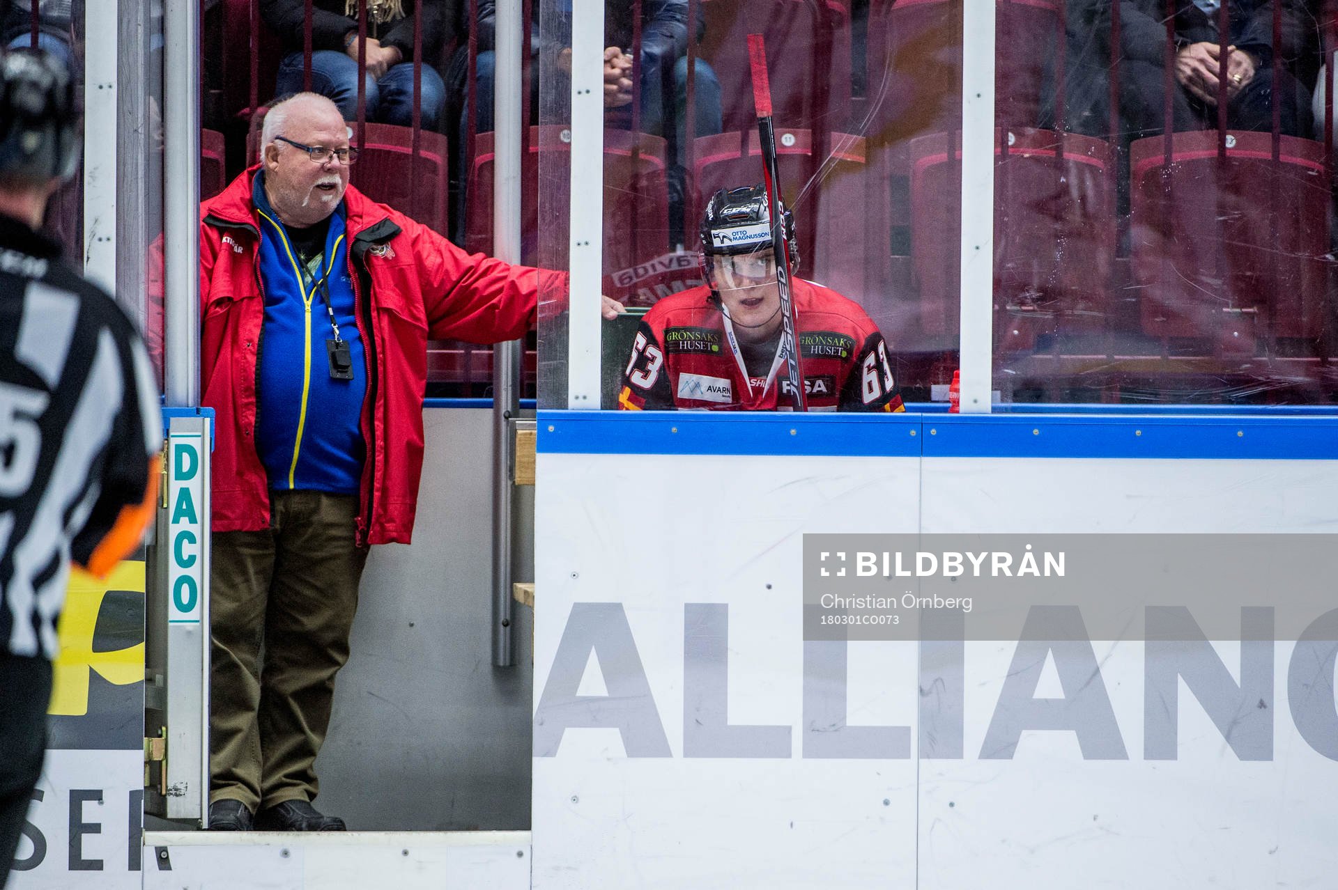 Malmö Redhawks Fredrik Händemark i utvisningsbåset