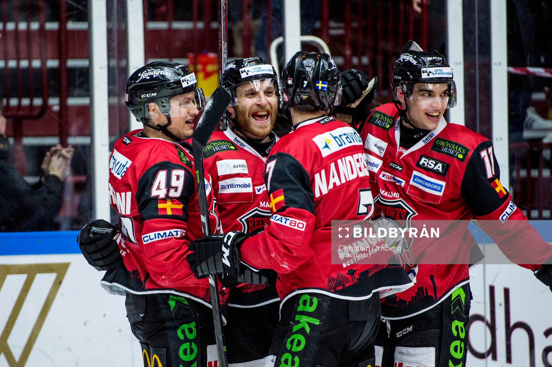Malmö Redhawks Frederik Storm jublar