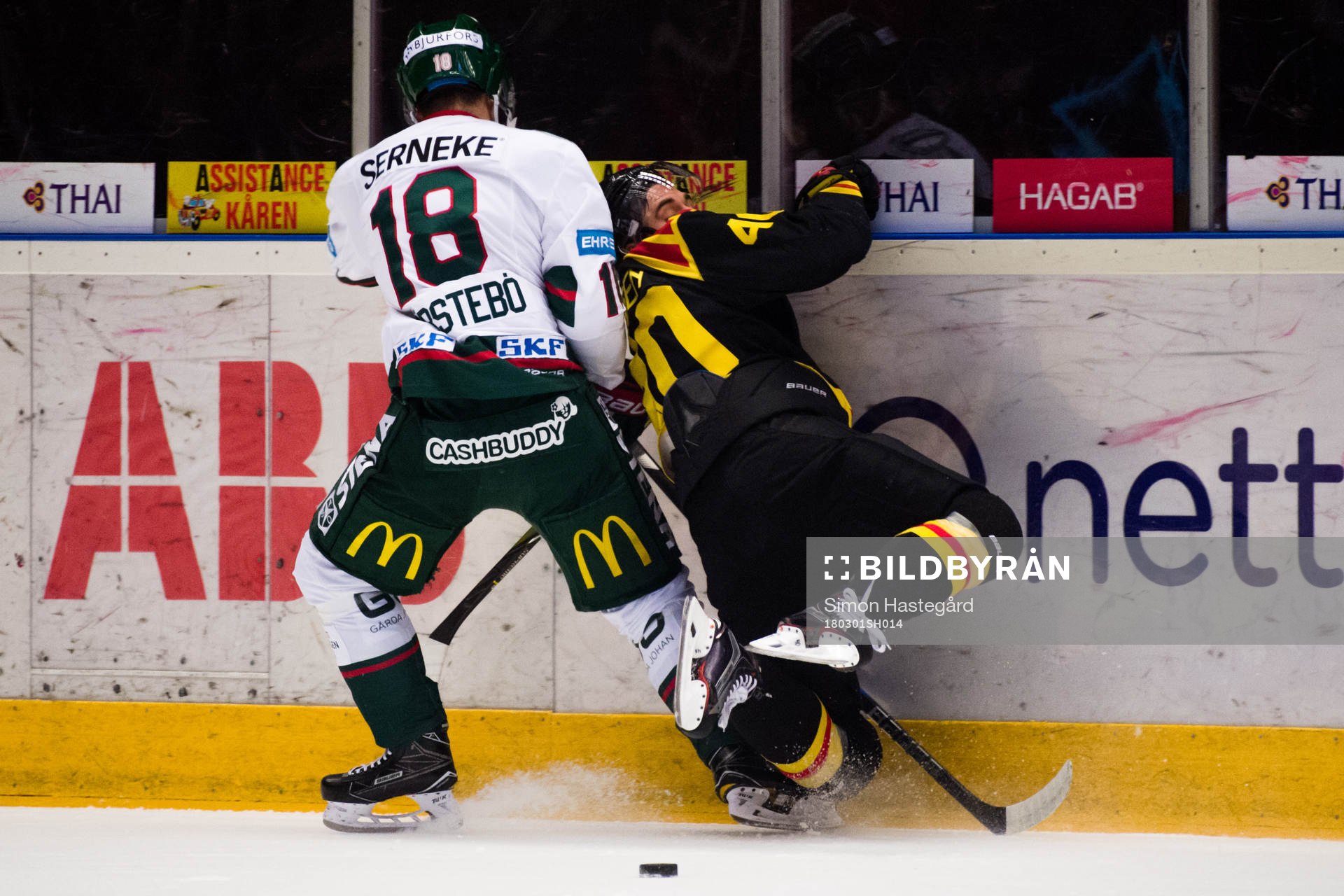 Frölundas Mattias Nörstebö och Brynäs Jesper Jensen