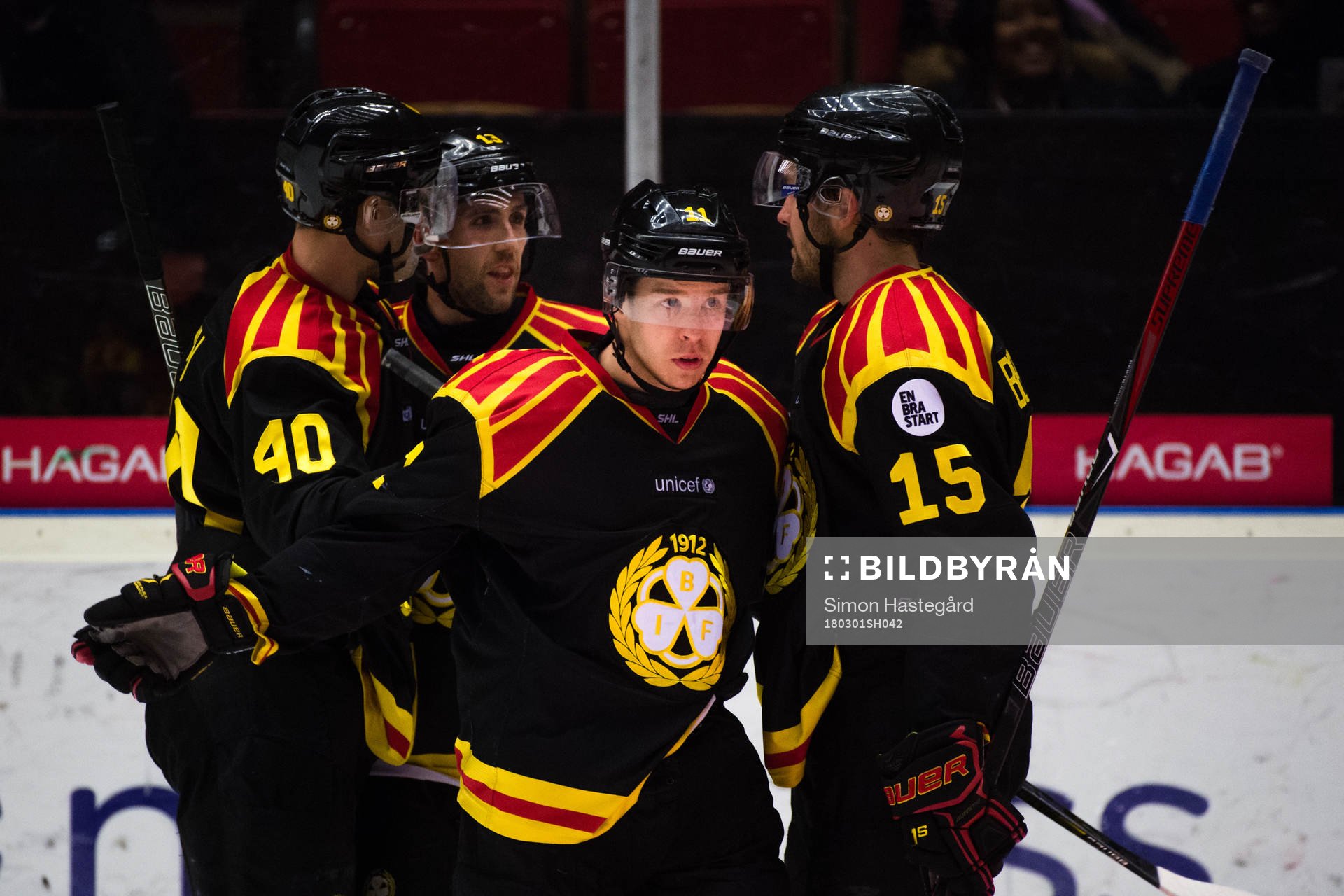 Brynäs Kevin Clark jublar